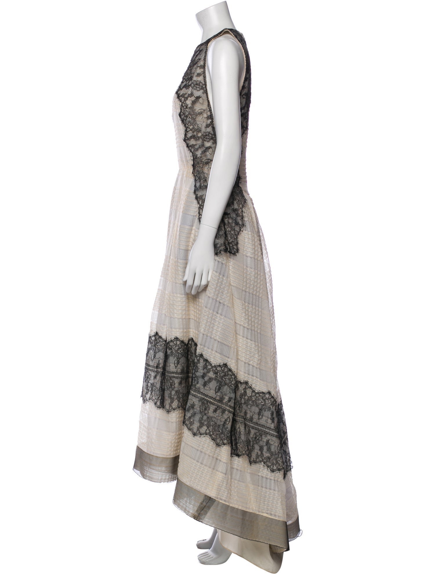 Lela Rose Silk Long Dress