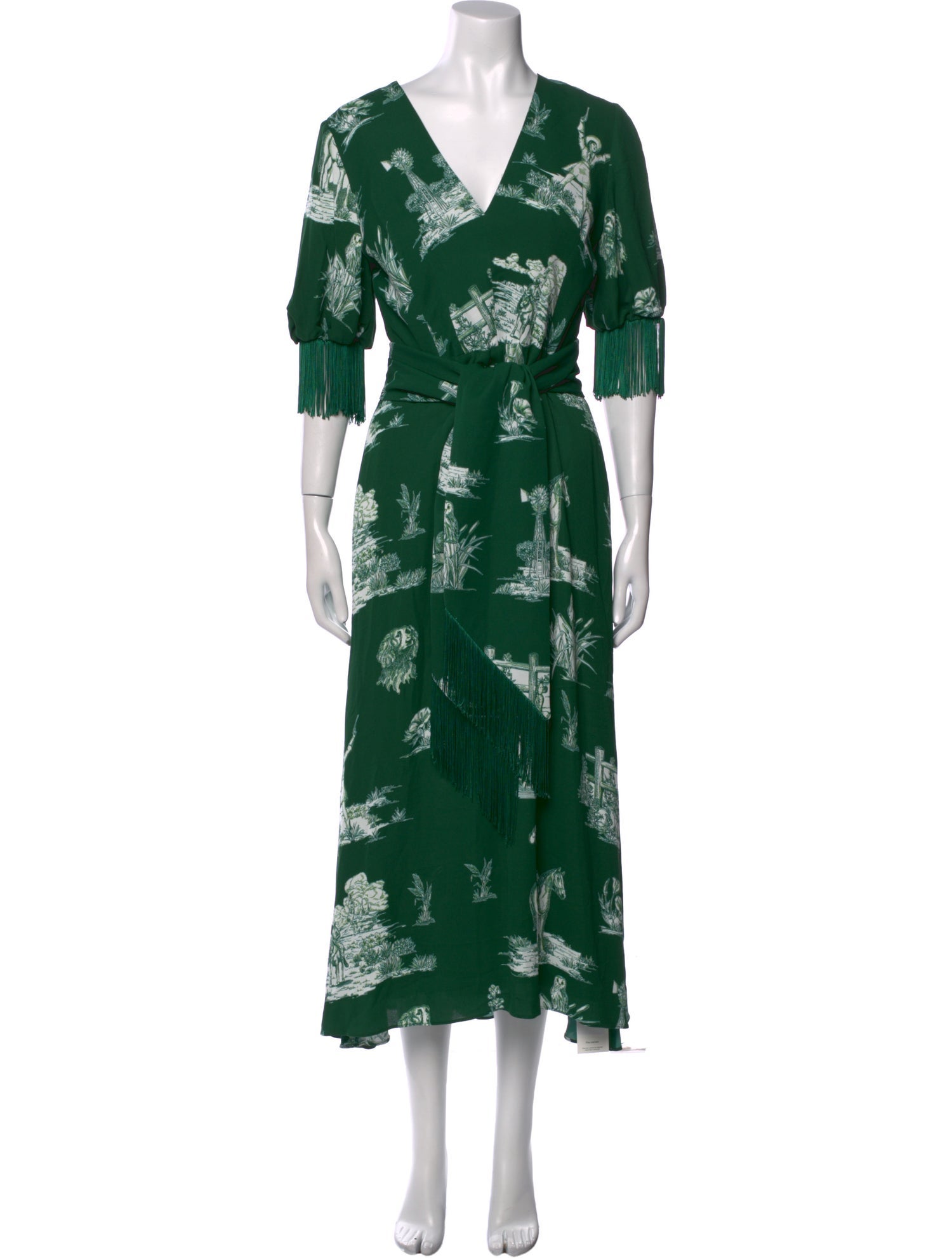 Lela Rose Floral Print Long Dress