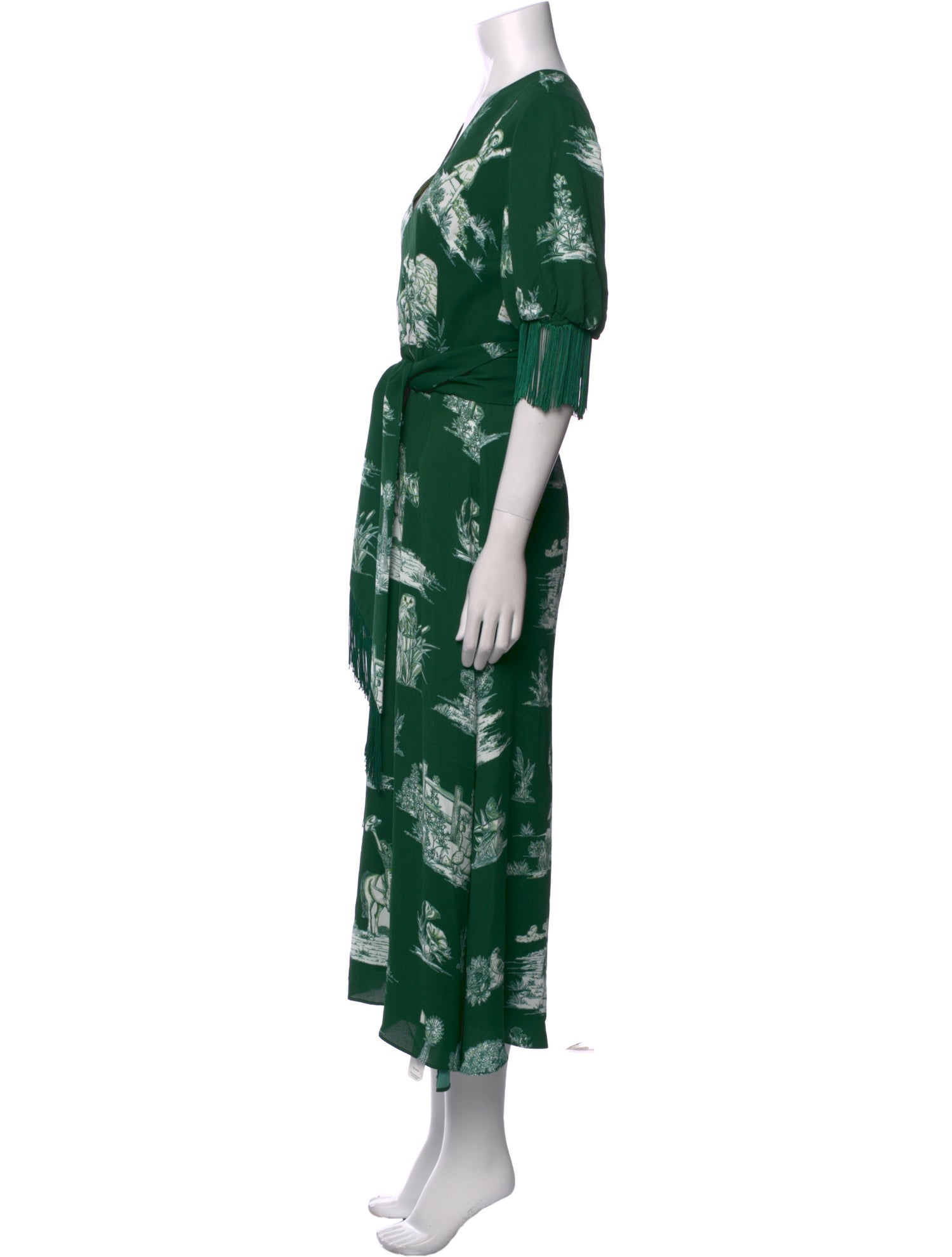 Lela Rose Floral Print Long Dress