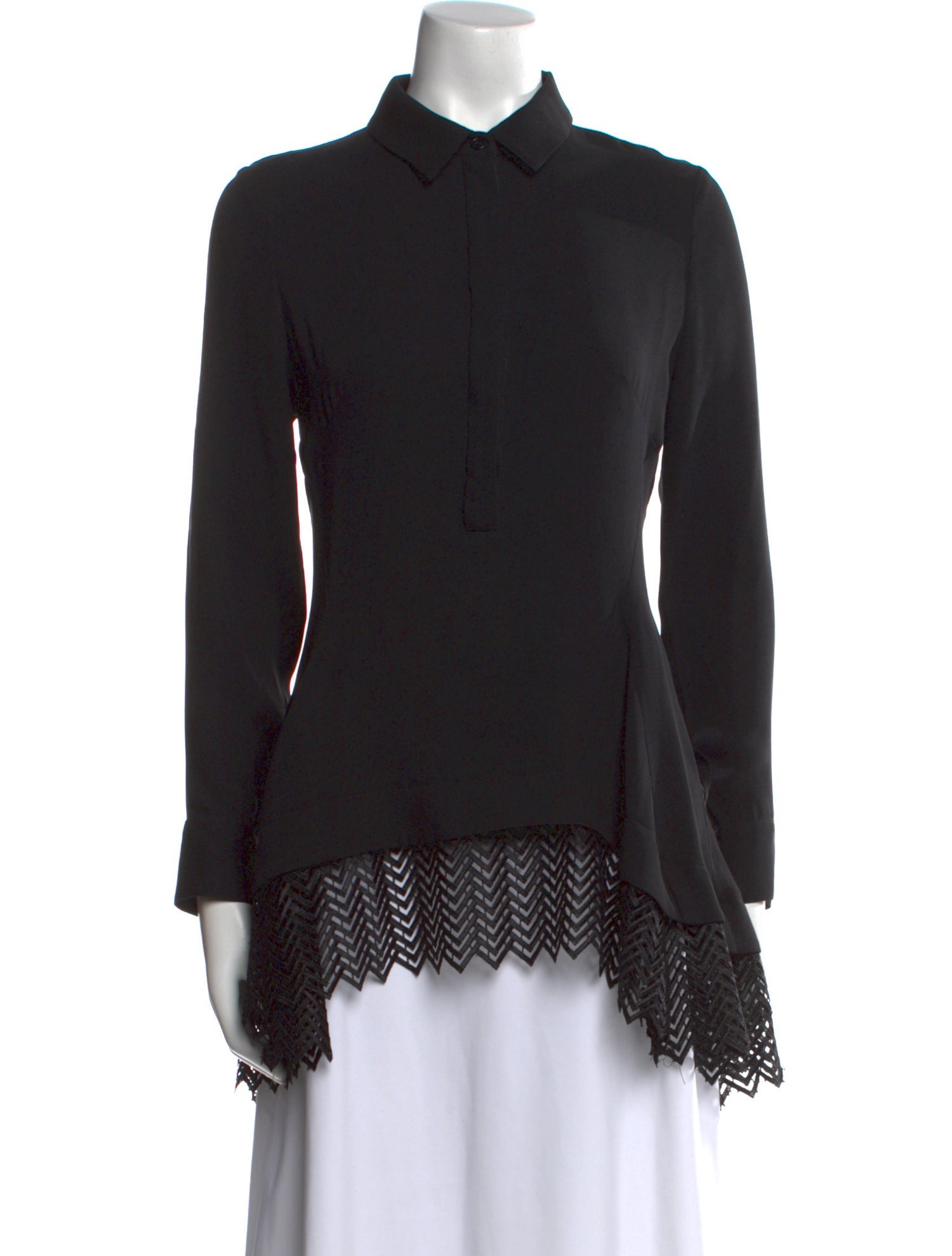 Lela Rose Long Sleeve Blouse