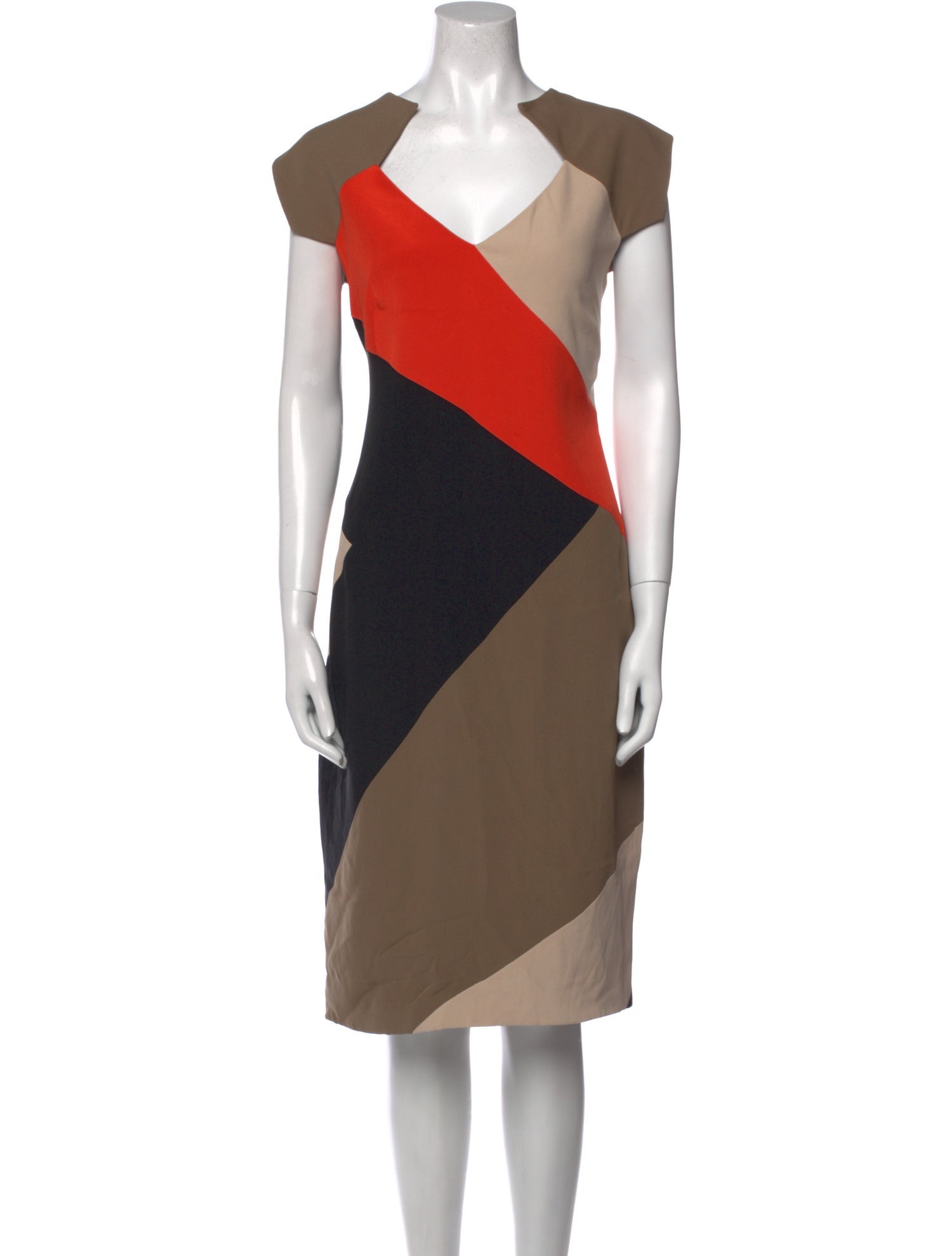 Lela Rose Silk Midi Length Dress