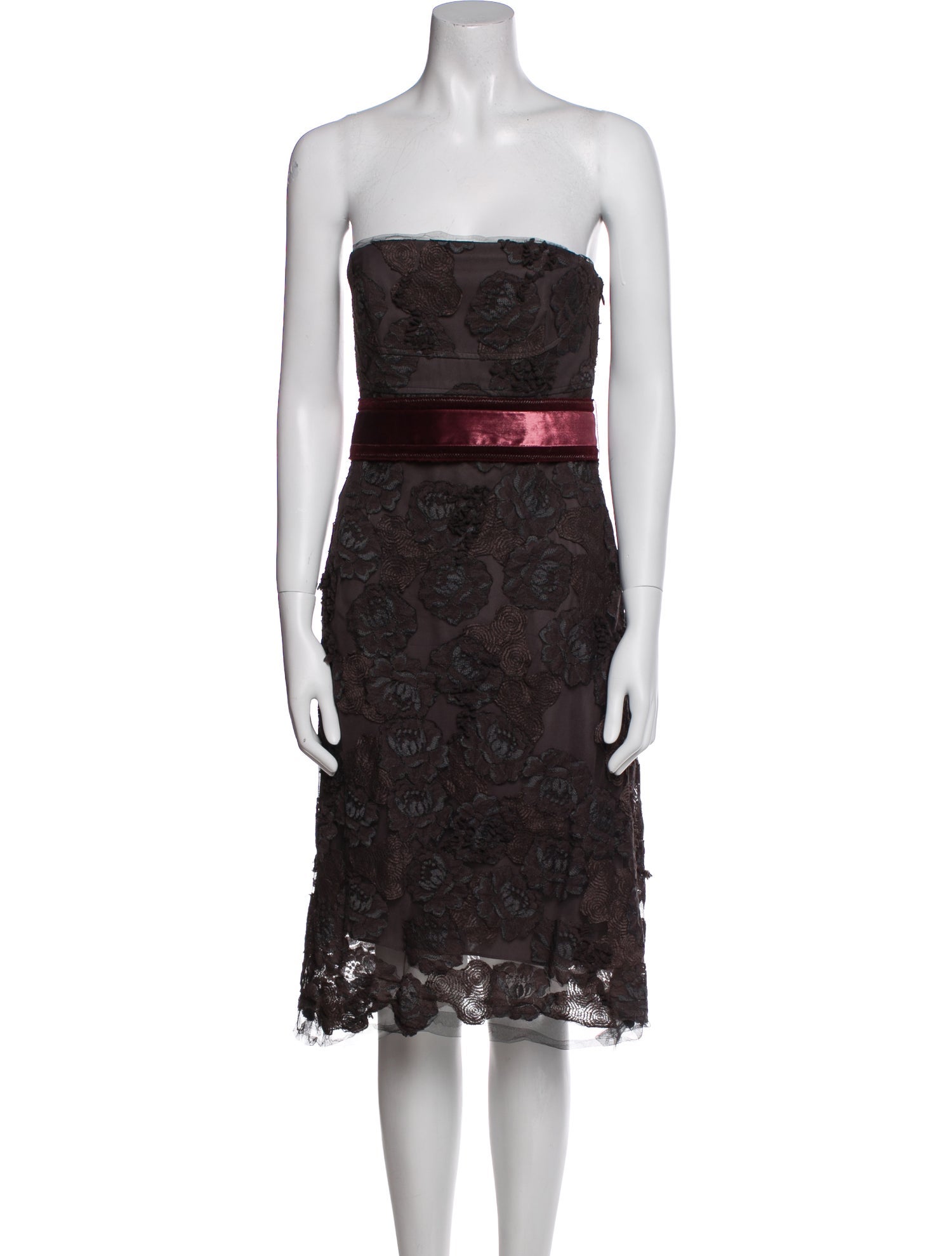 Lela Rose Lace Pattern Mini Dress