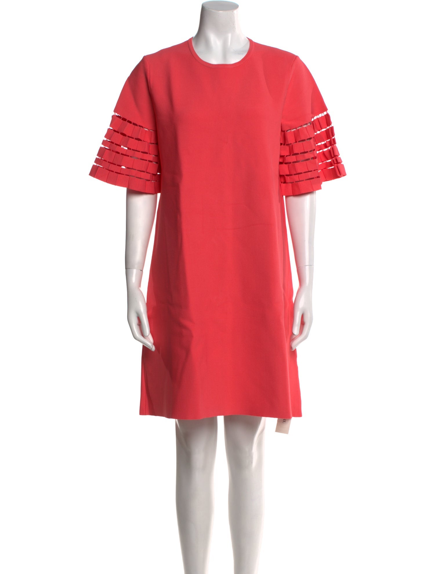Lela Rose Crew Neck Mini Dress