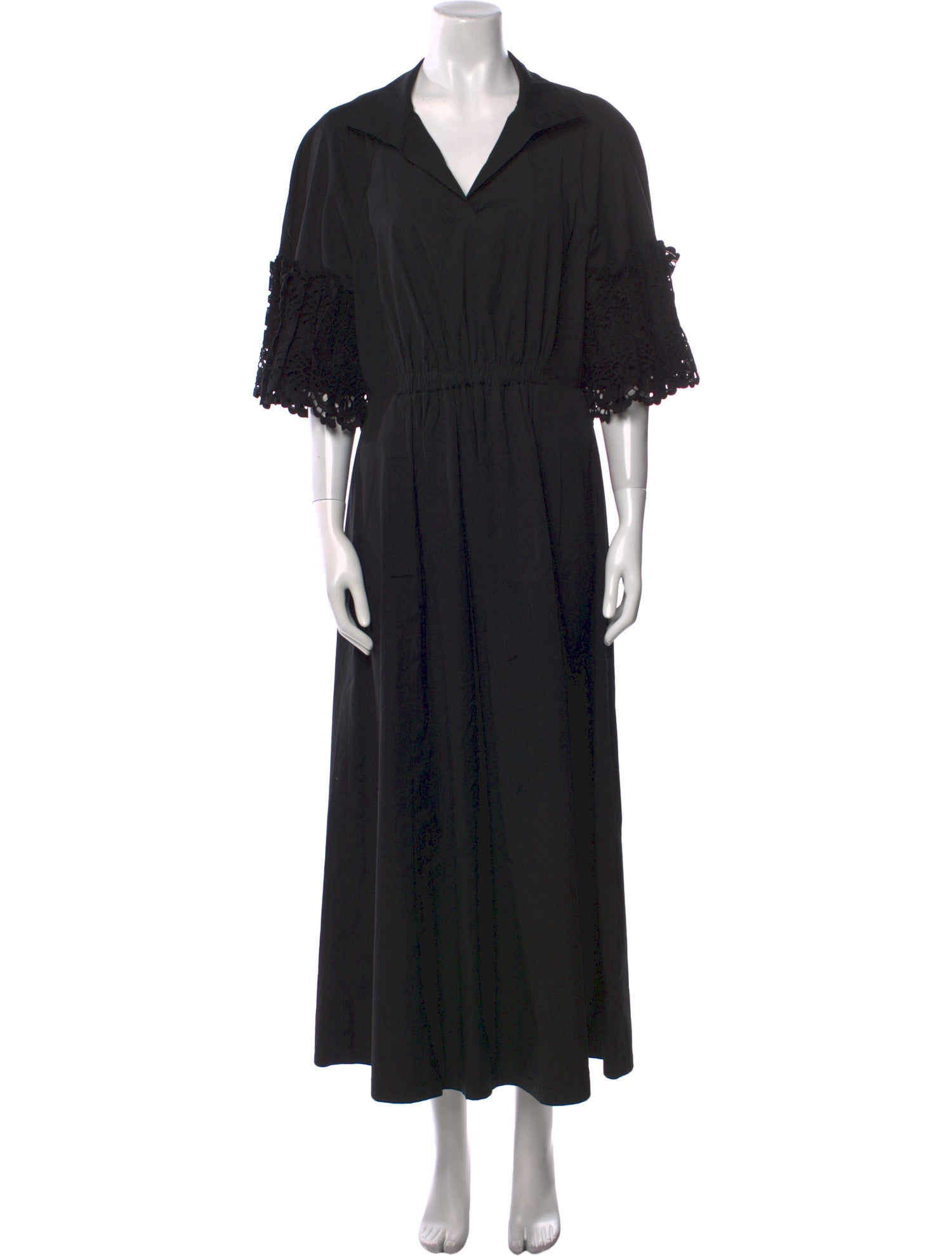 Lela Rose V-Neck Long Dress