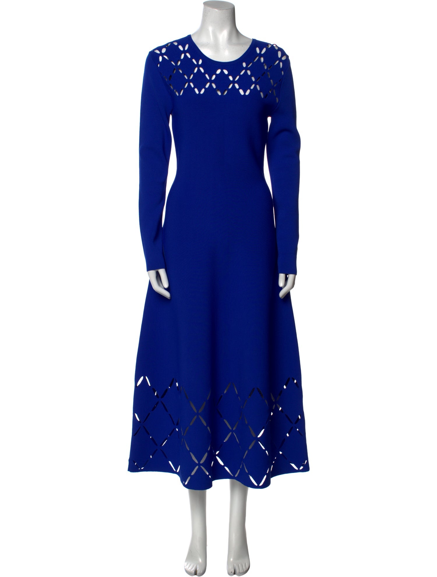 Lela Rose Crew Neck Long Dress