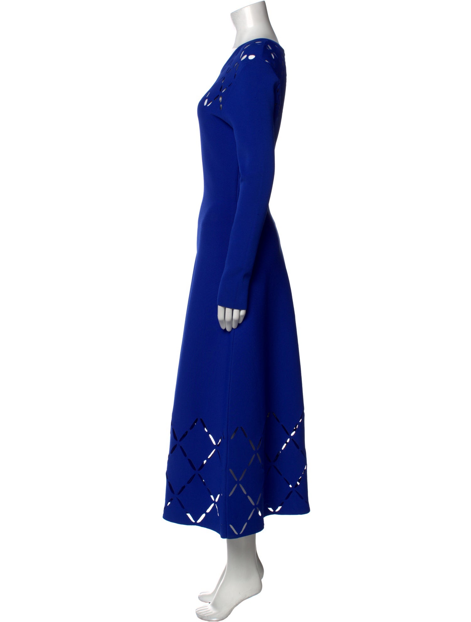 Lela Rose Crew Neck Long Dress