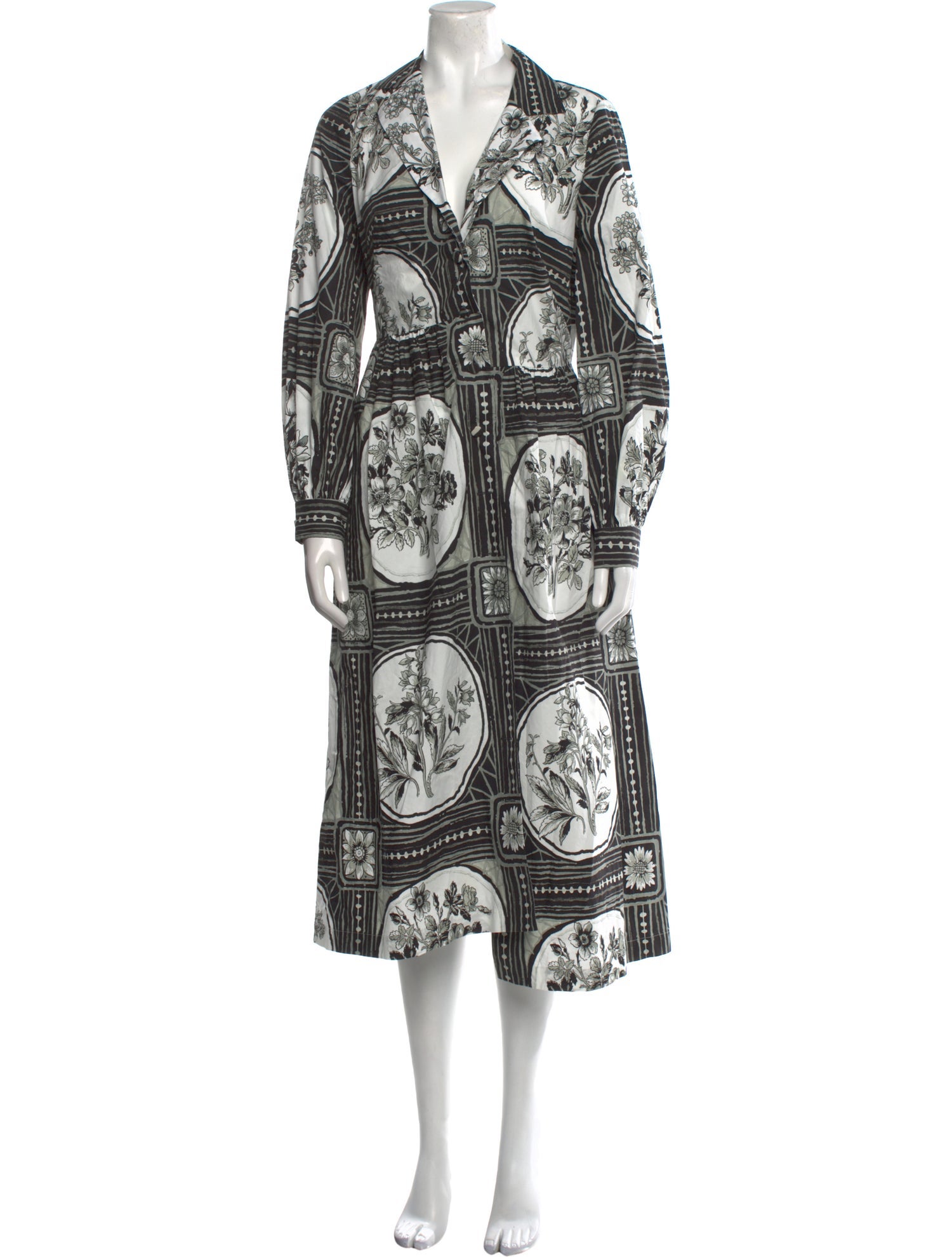 Lela Rose Printed Midi Length Dress