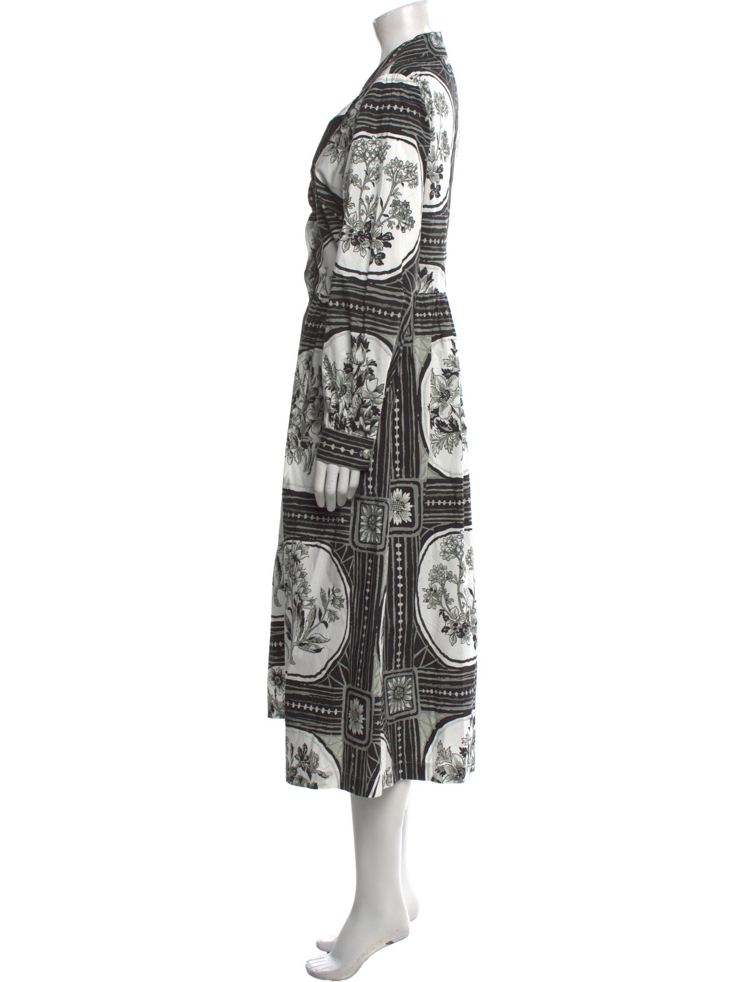 Lela Rose Printed Midi Length Dress