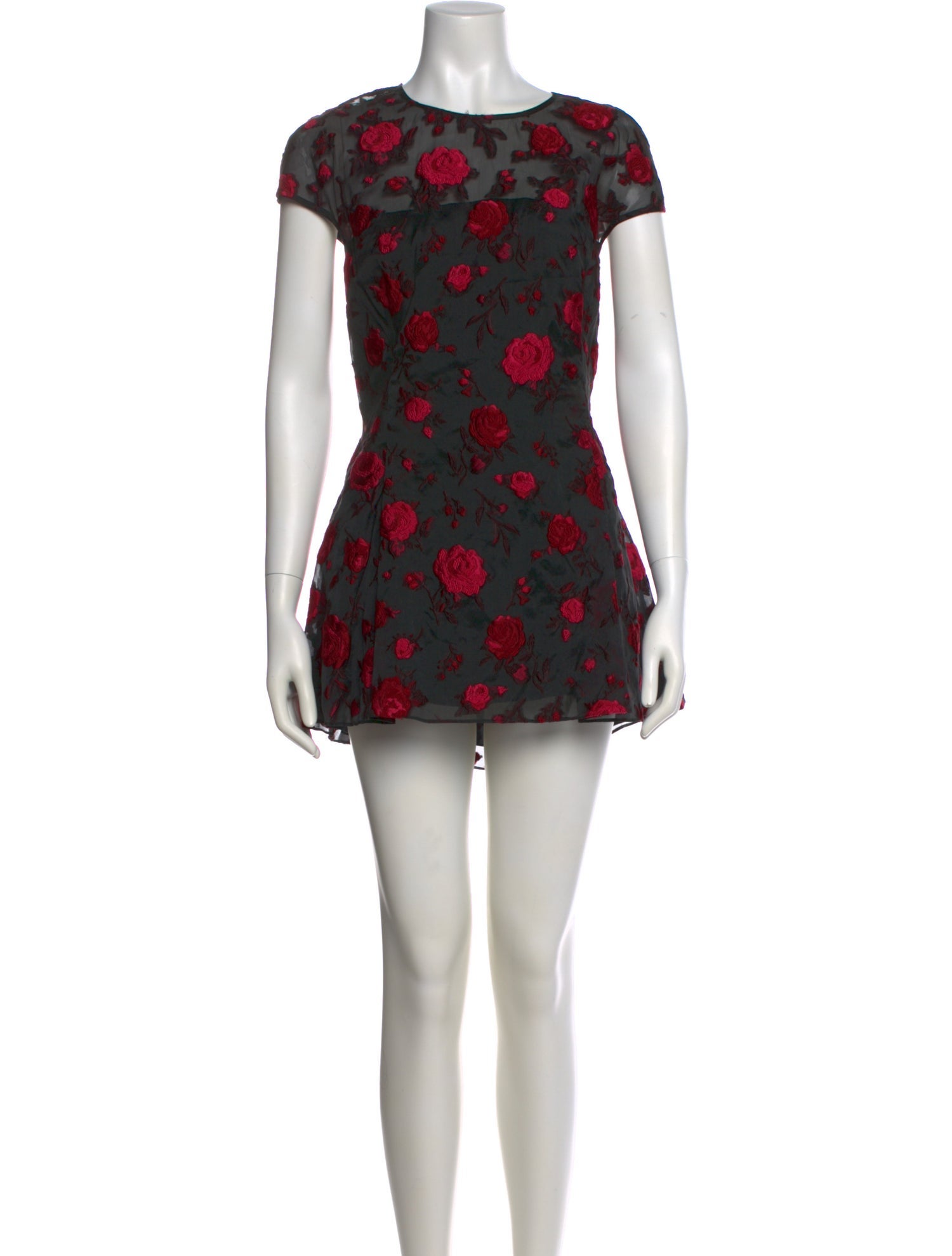 Lela Rose Floral Print Mini Dress