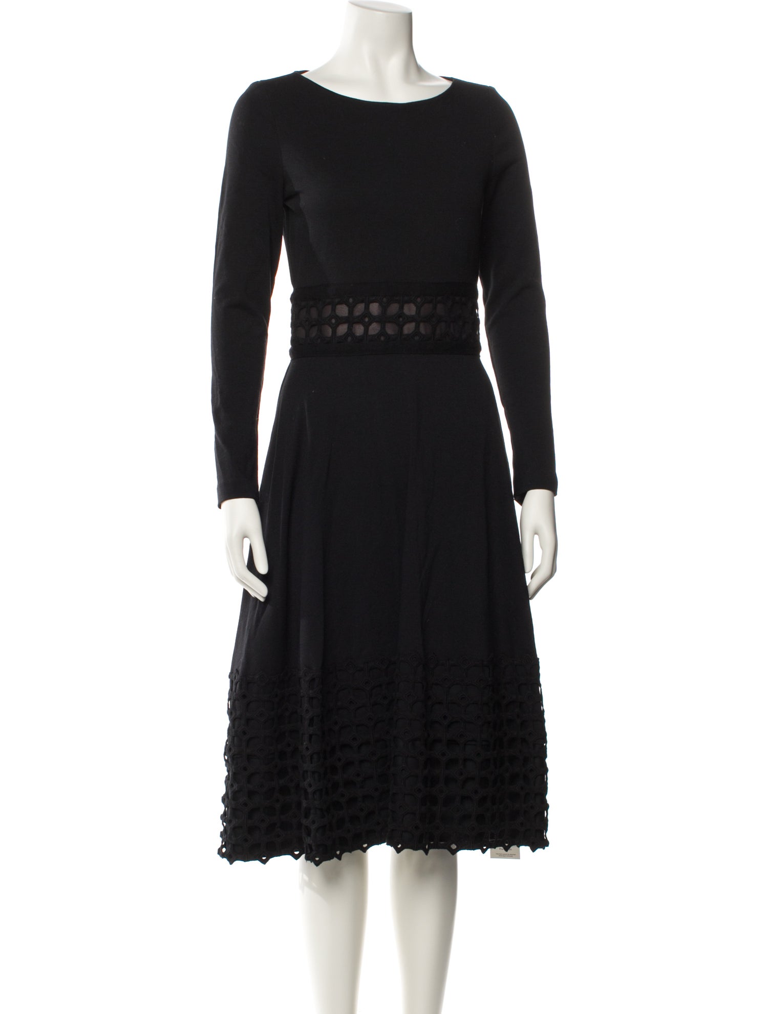 Lela Rose Bateau Neckline Midi Length Dress