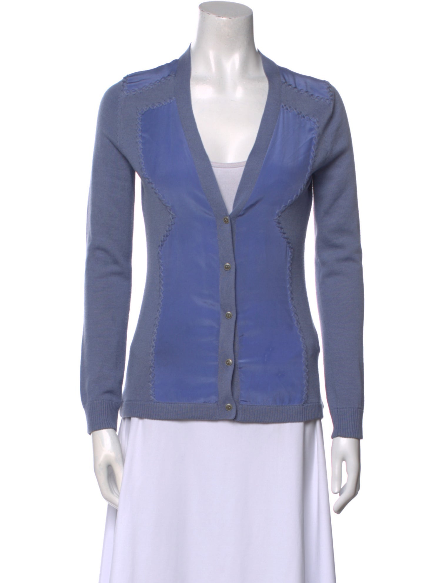 Lela Rose Merino Wool V-Neck Sweater