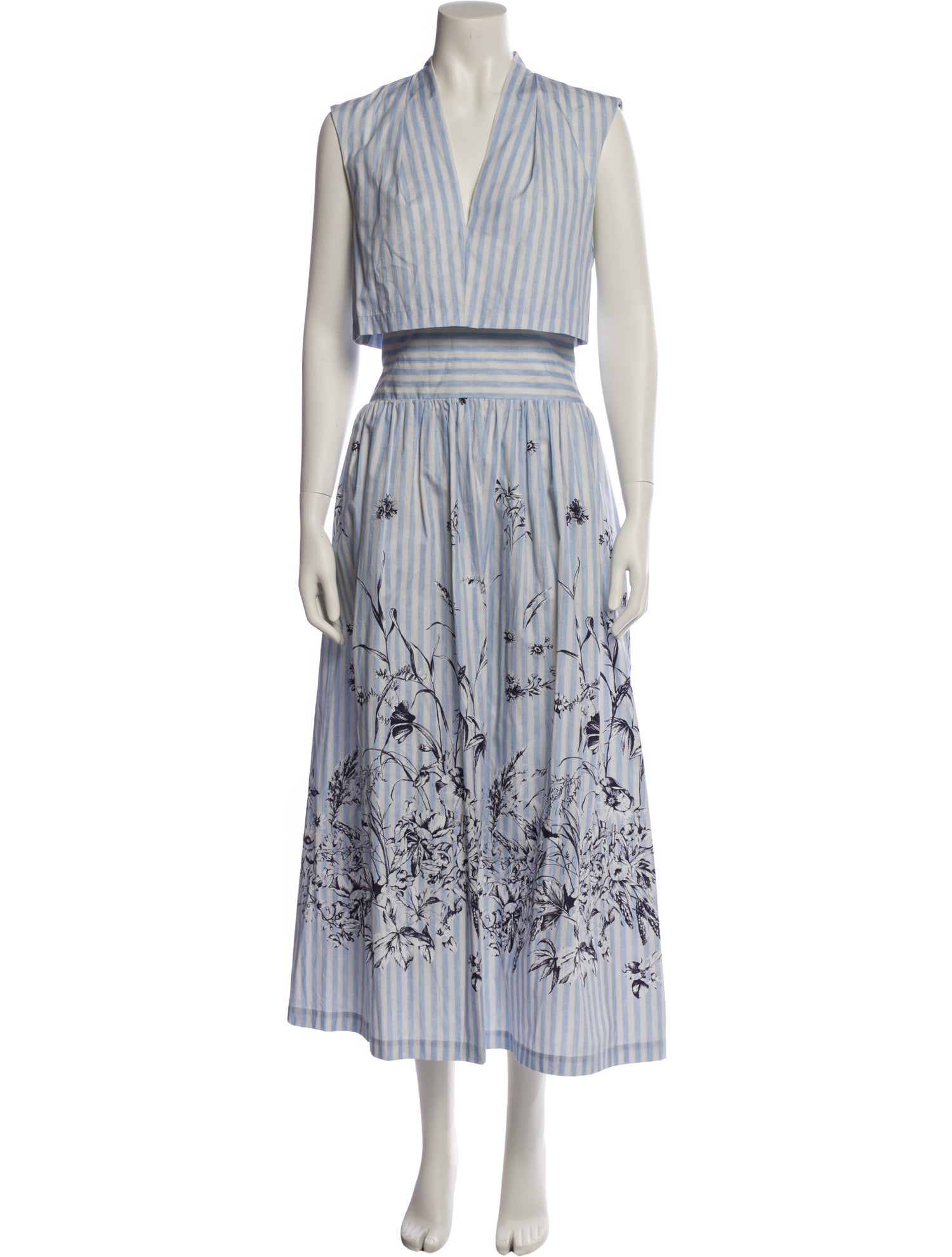 Lela Rose Striped Long Dress