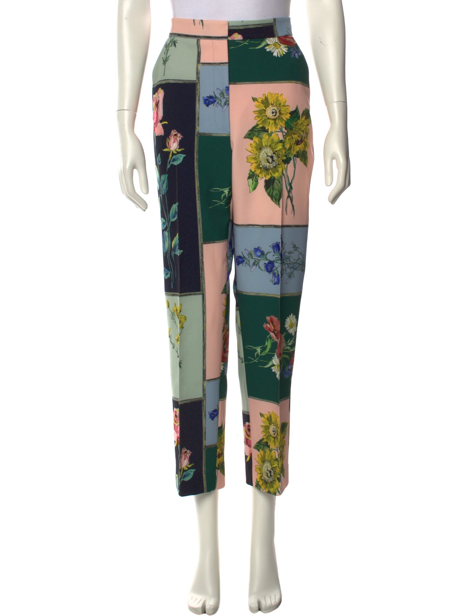 Lela Rose Printed Straight Leg Pants