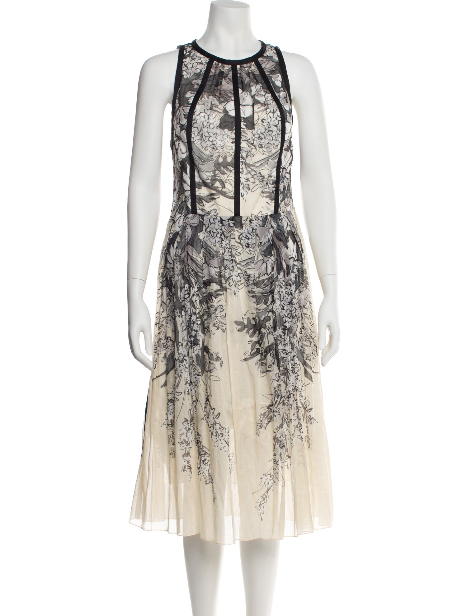 Lela Rose Printed Midi Length Dress