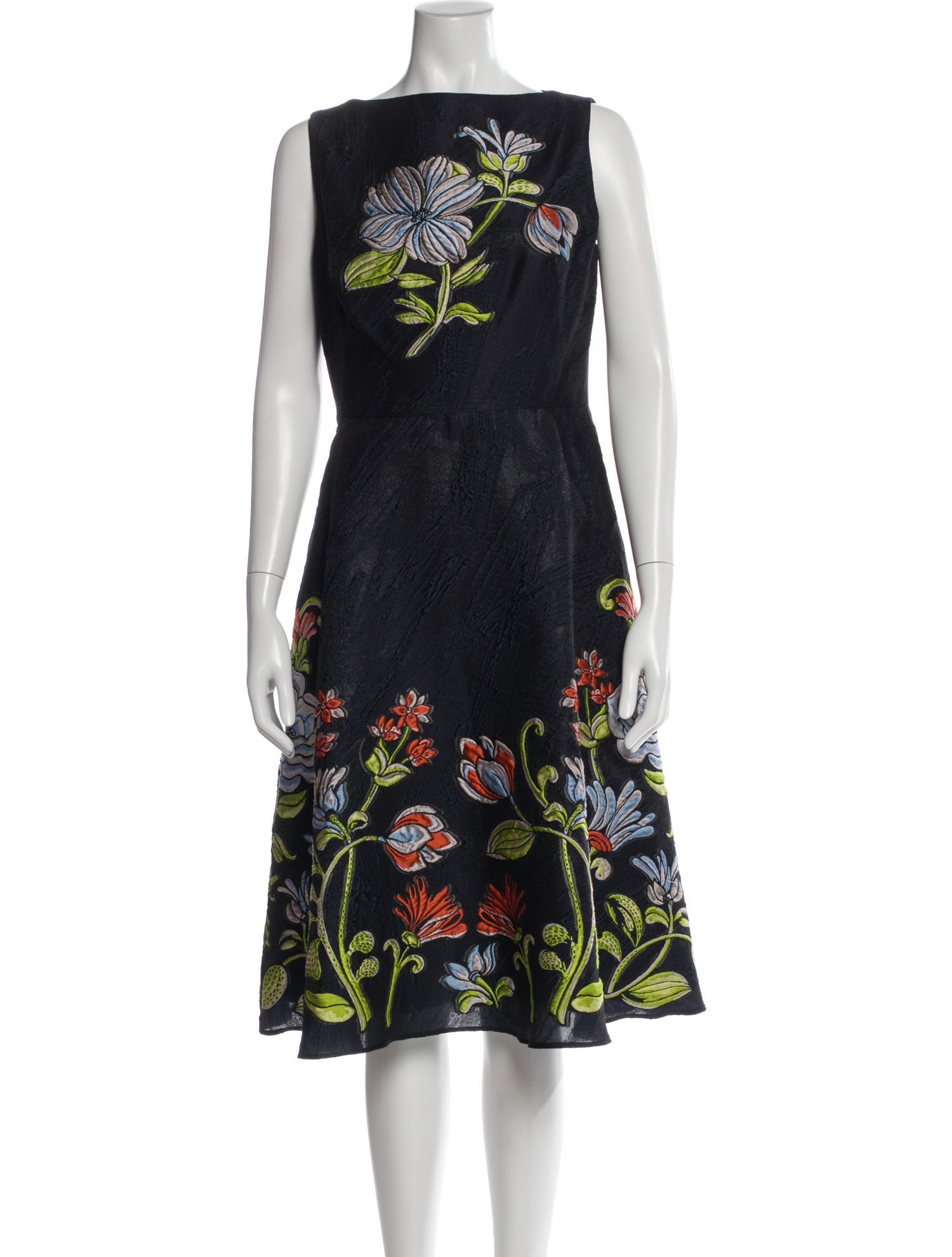 Lela Rose Floral Print Midi Length Dress w/ Tags