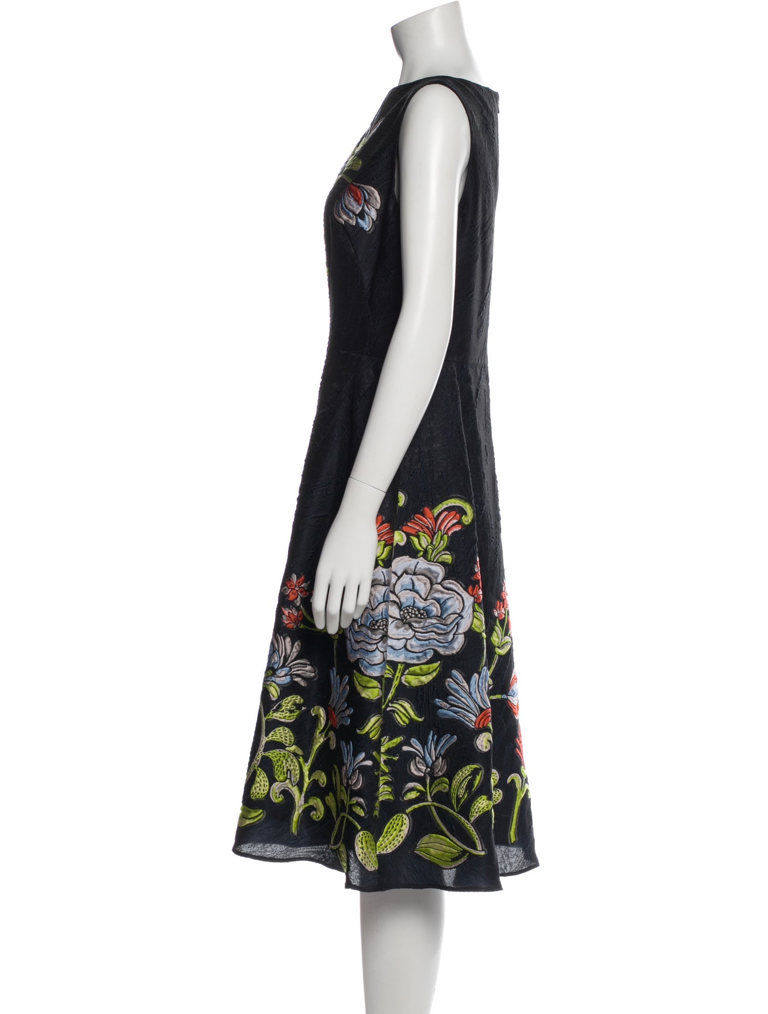 Lela Rose Floral Print Midi Length Dress w/ Tags