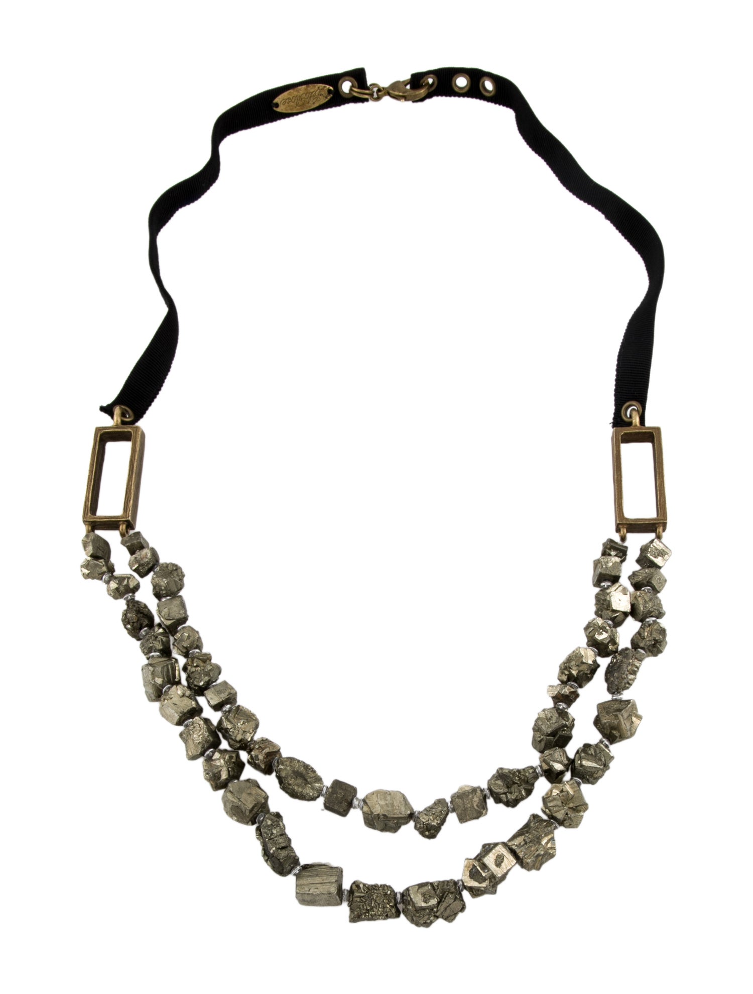 Lela Rose Ribbon, Bead & Stone Multistrand Necklace