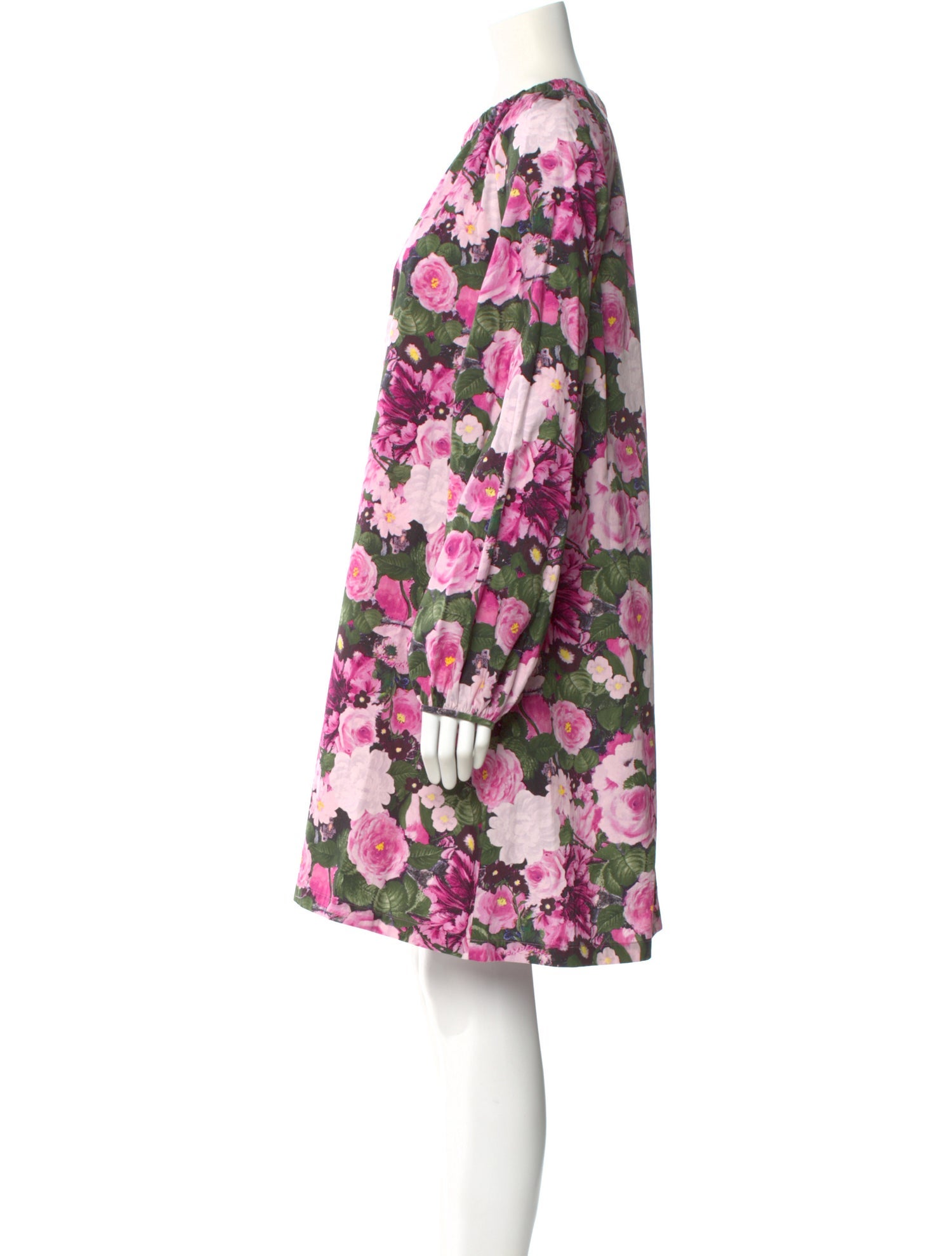 lela rose pink flower dress Lela Rose Pressed Flower Print Linen Column Dress In Peony - 75% Off