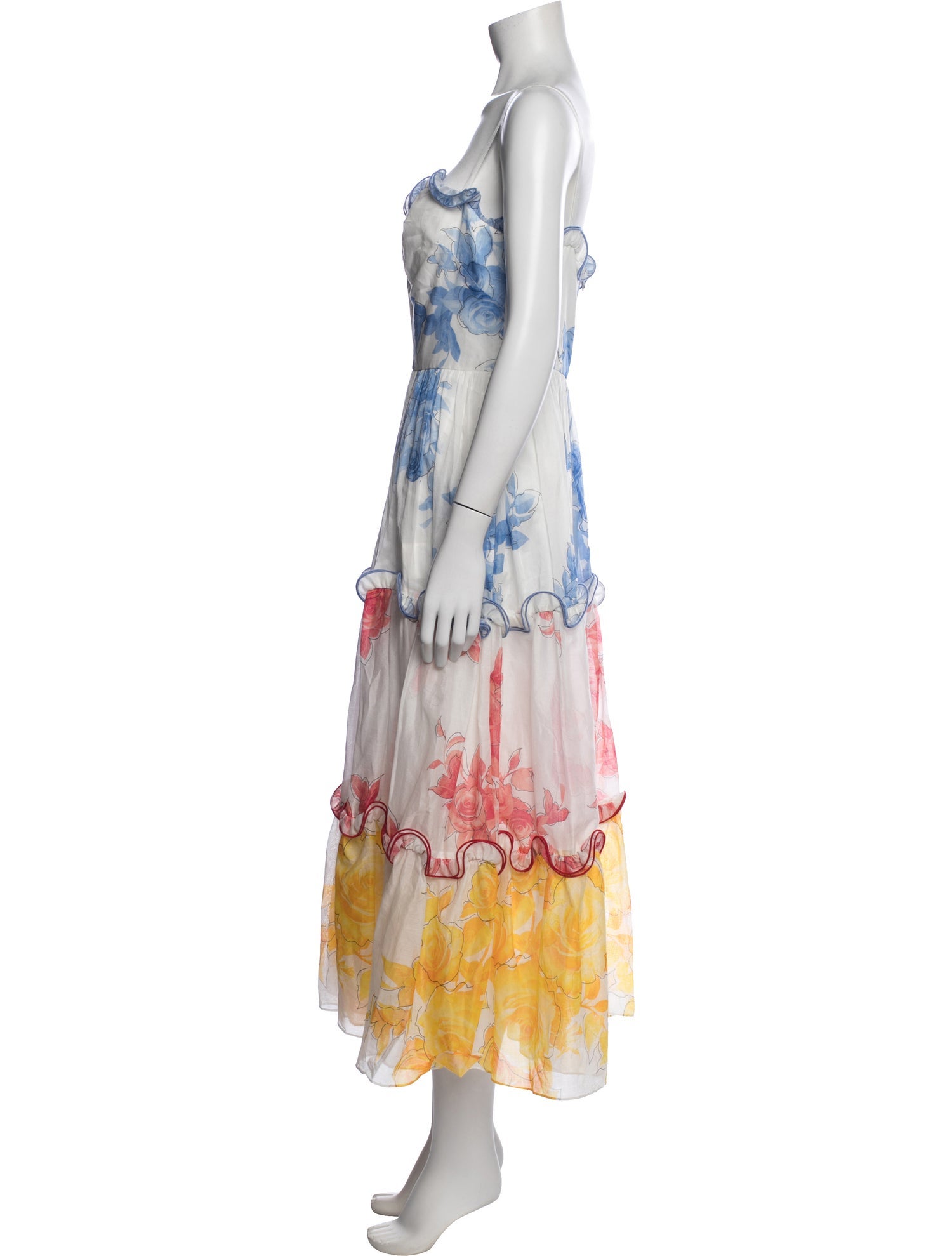 Lela Rose Floral Print Midi Length Dress w/ Tags