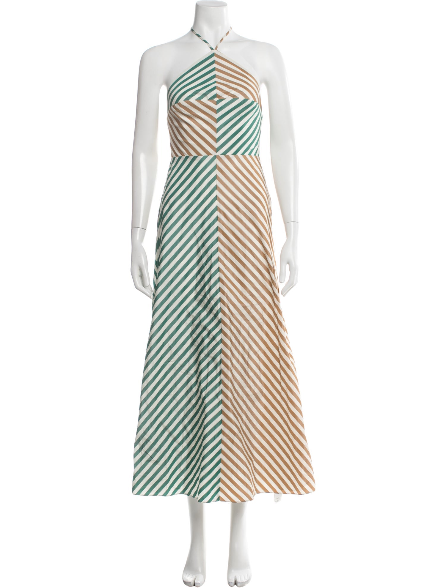 Lela Rose Striped Long Dress