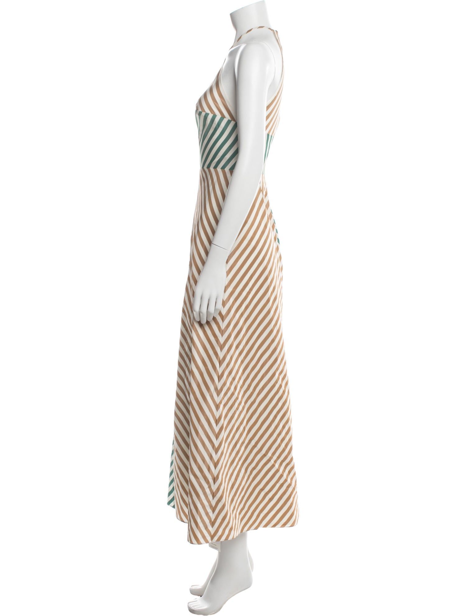 Lela Rose Striped Long Dress