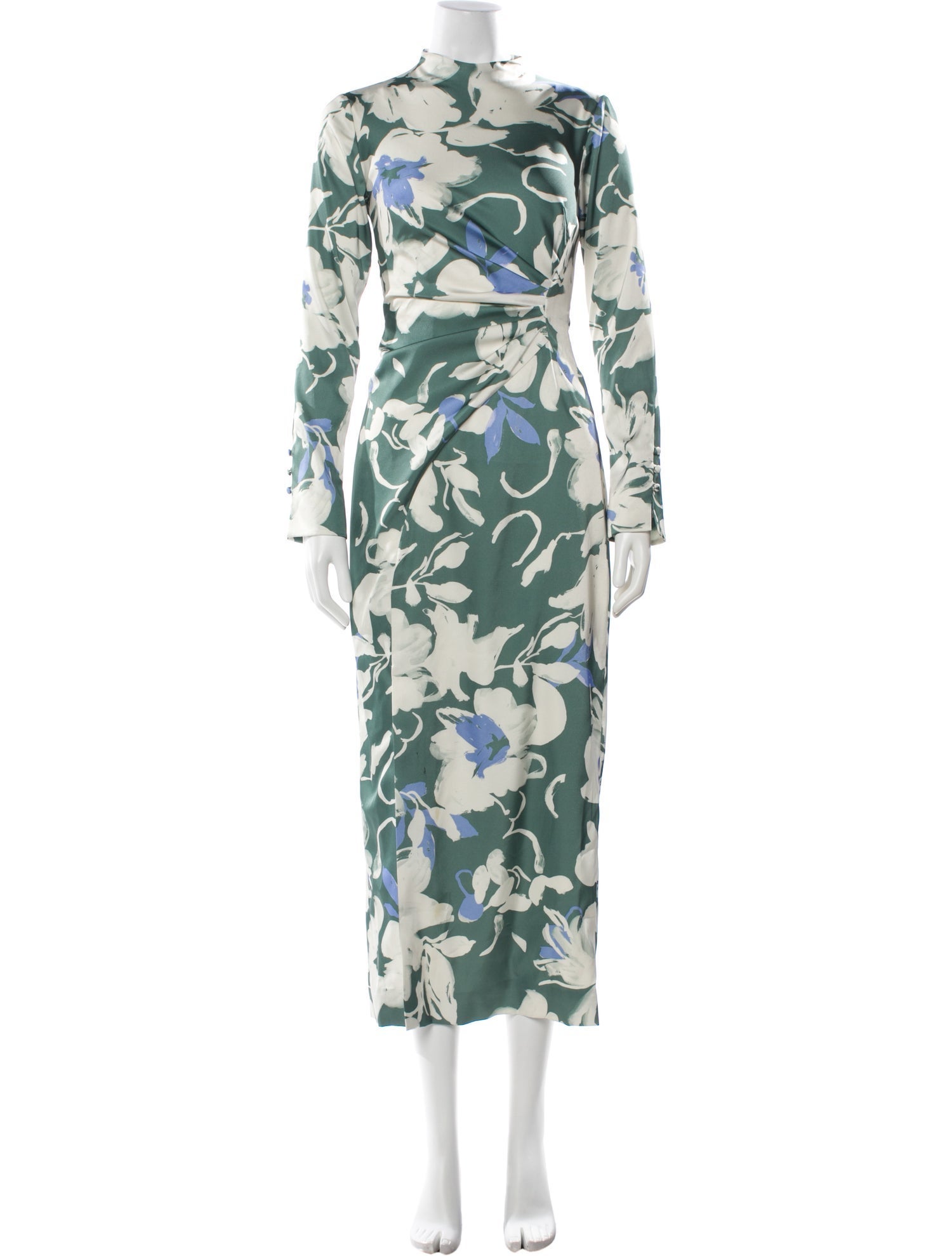 lela rose blue floral dress Print Long sale_UP TO 70% Black Strap Sandals - Size:4.5 US Men (3.5 AU/UK) functional touch so you