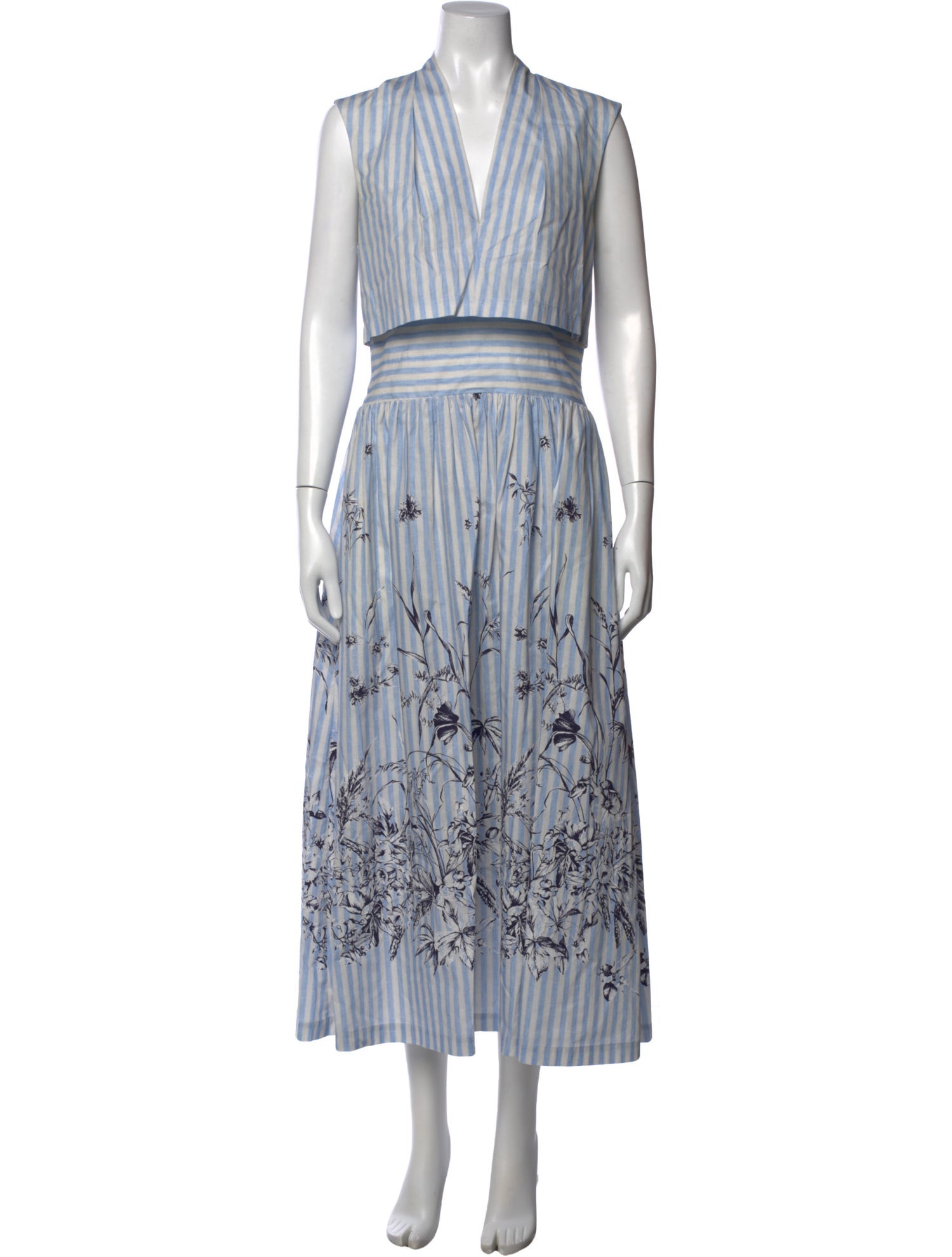 lela rose blue floral dress Print Long - Dresses, Clothing - LEL71447 it features draped detailing boost-swatch::Blue Crochet Backless Dress Pattern Size:Size 8/36