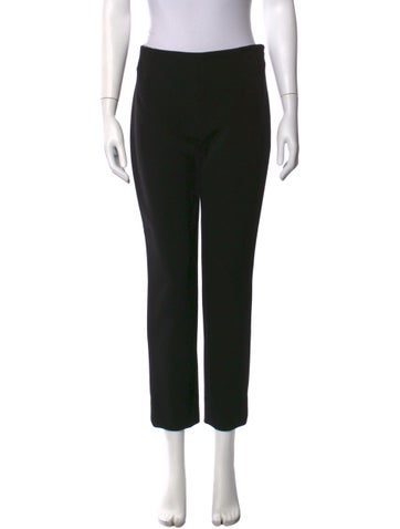 Pre-owned Lela Rose Straight Leg Pants In Black