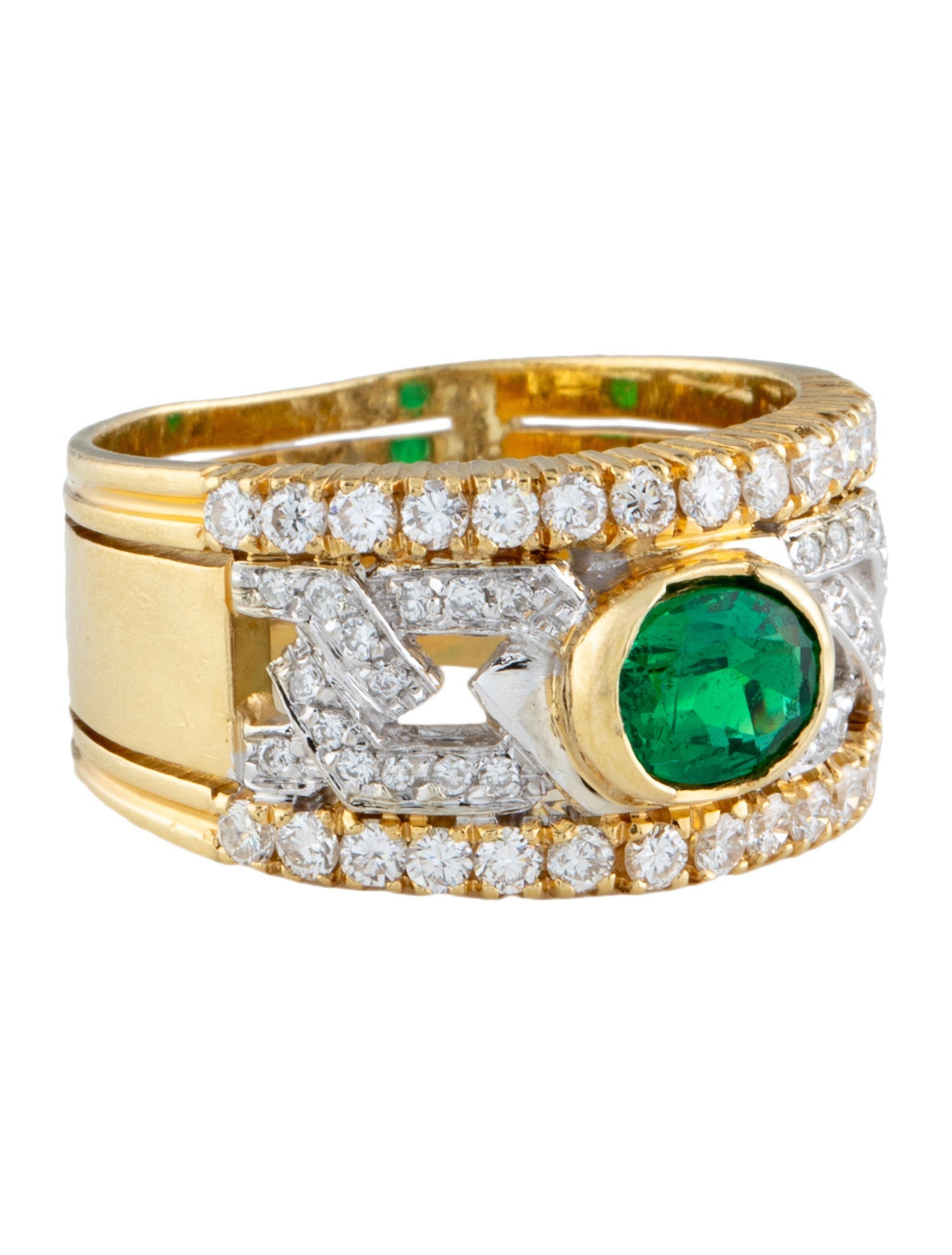 Leo Pizzo 18K Emerald & Diamond Band