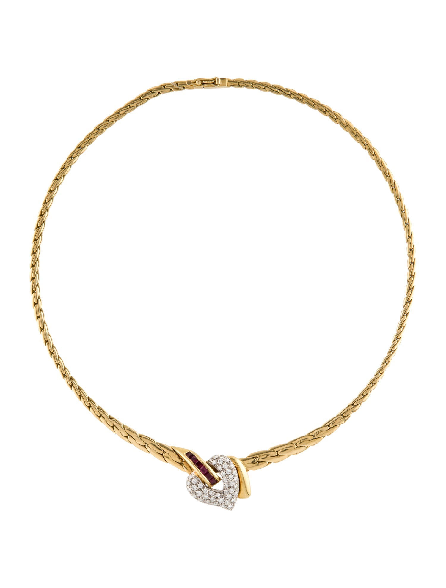 Leo Pizzo 18K Diamond & Ruby Collar Necklace