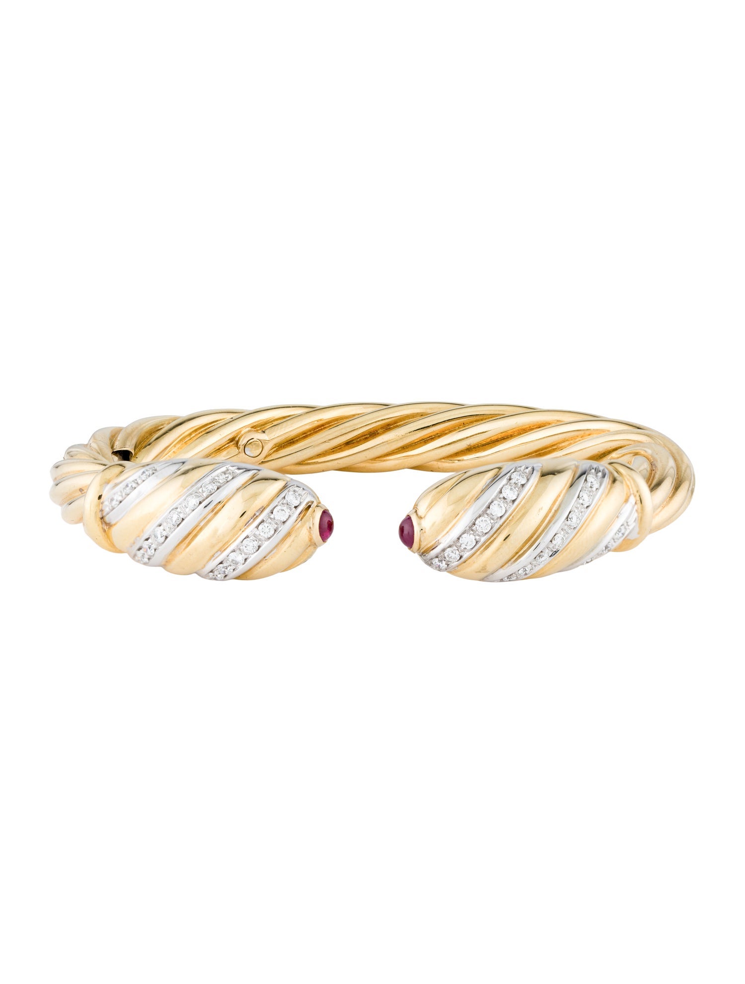 Leo Pizzo 18K Ruby & Diamond Cuff Bracelet