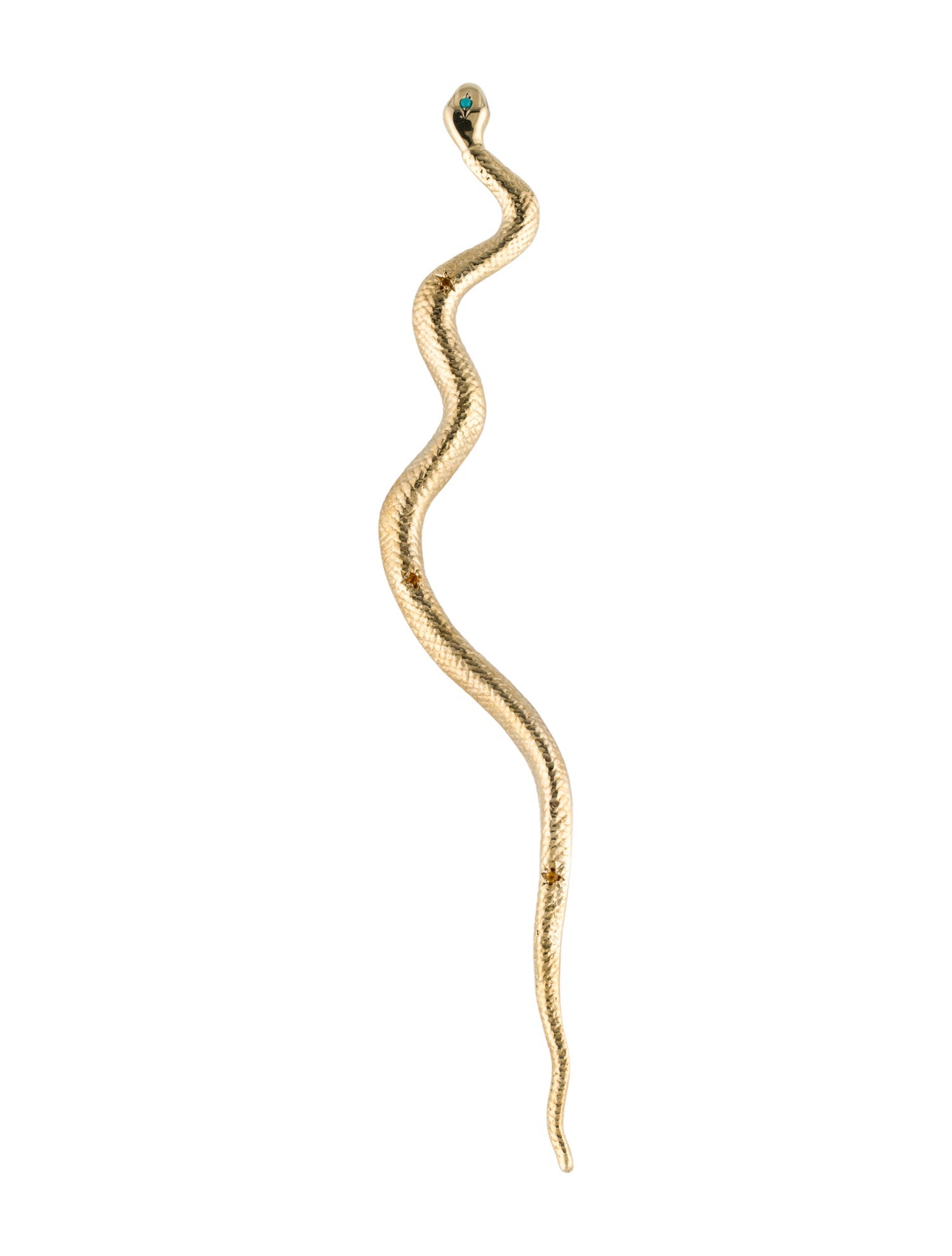 Leo Black Studio gold tone snake hairpin