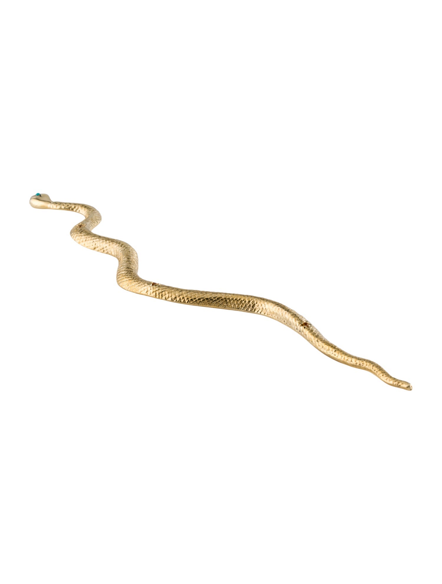 Leo Black Studio gold tone snake hairpin