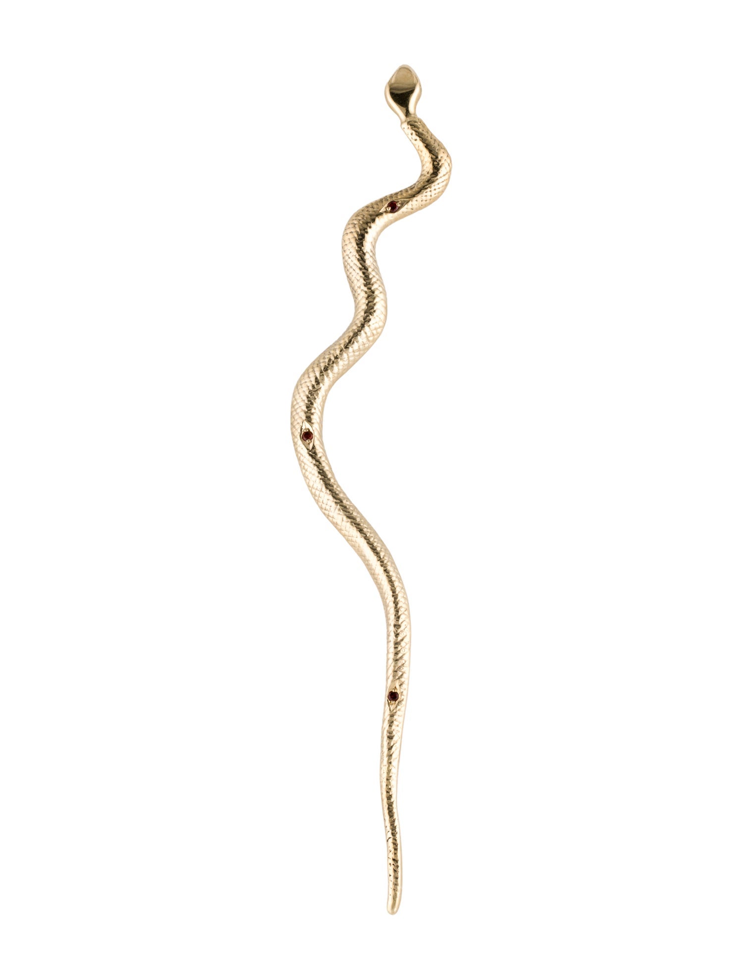 Leo Black Studio gold tone snake hairpin