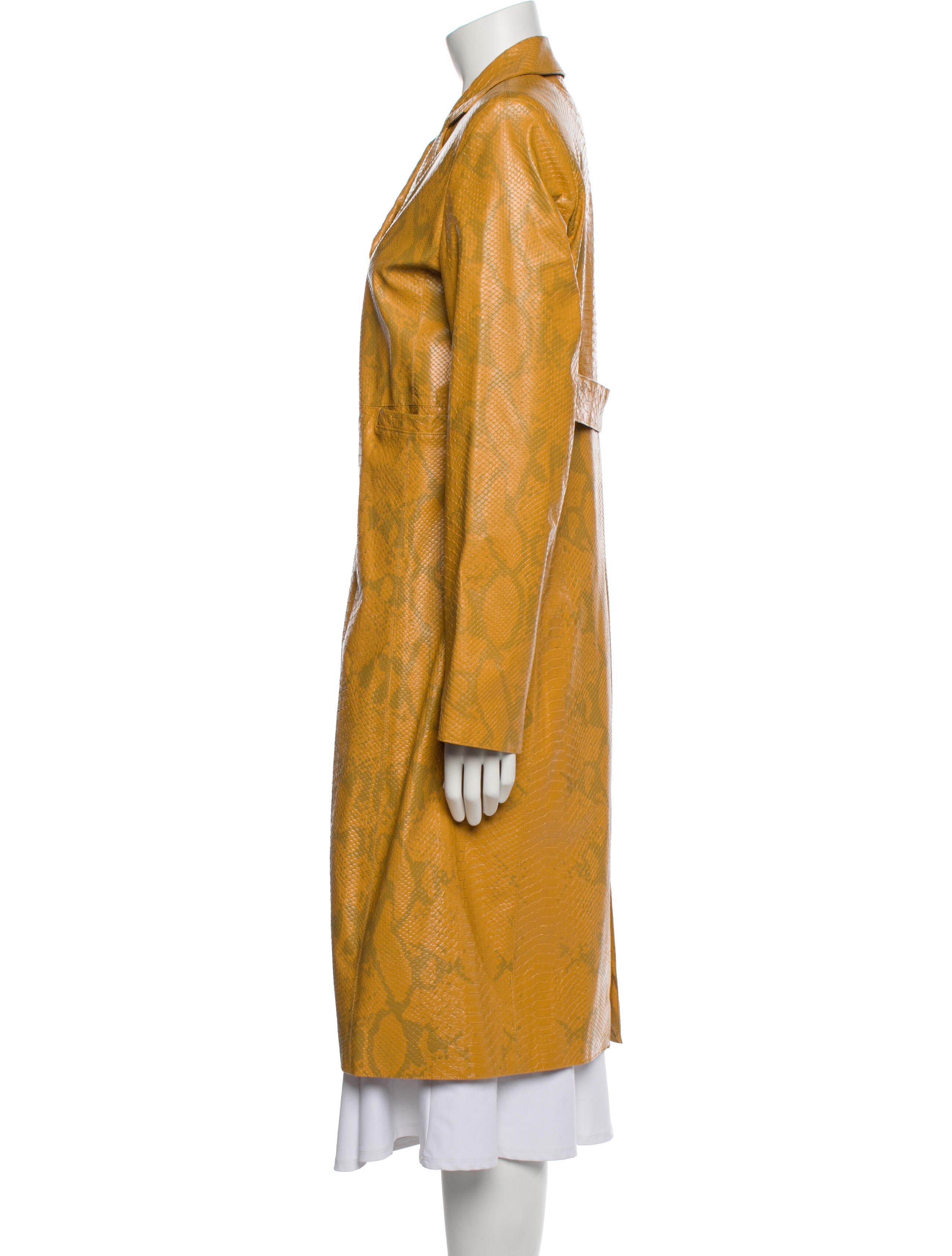 Leo Leather Animal Print Coat