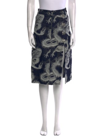 Leo Printed Knee-Length Skirt