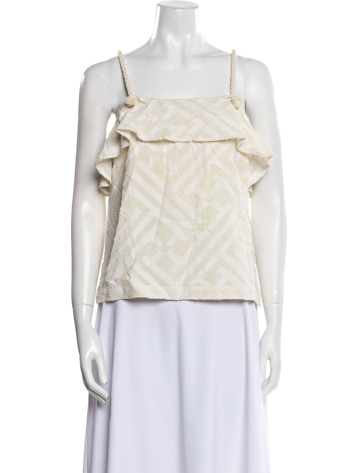 Leo Square Neckline Sleeveless Top