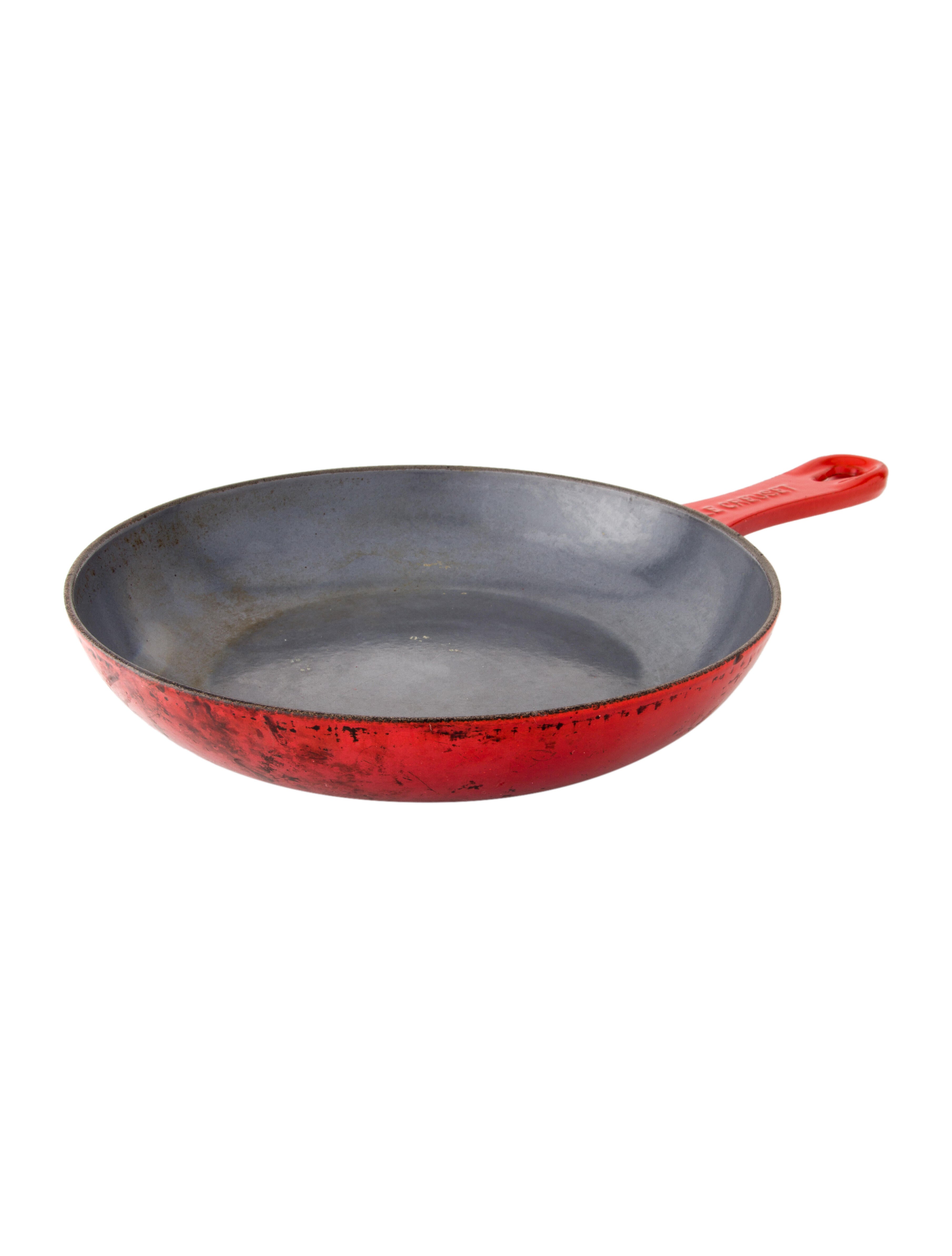 Le Creuset Cast Iron Shallow Frying Pan Red Kitchenware, Tabletop
