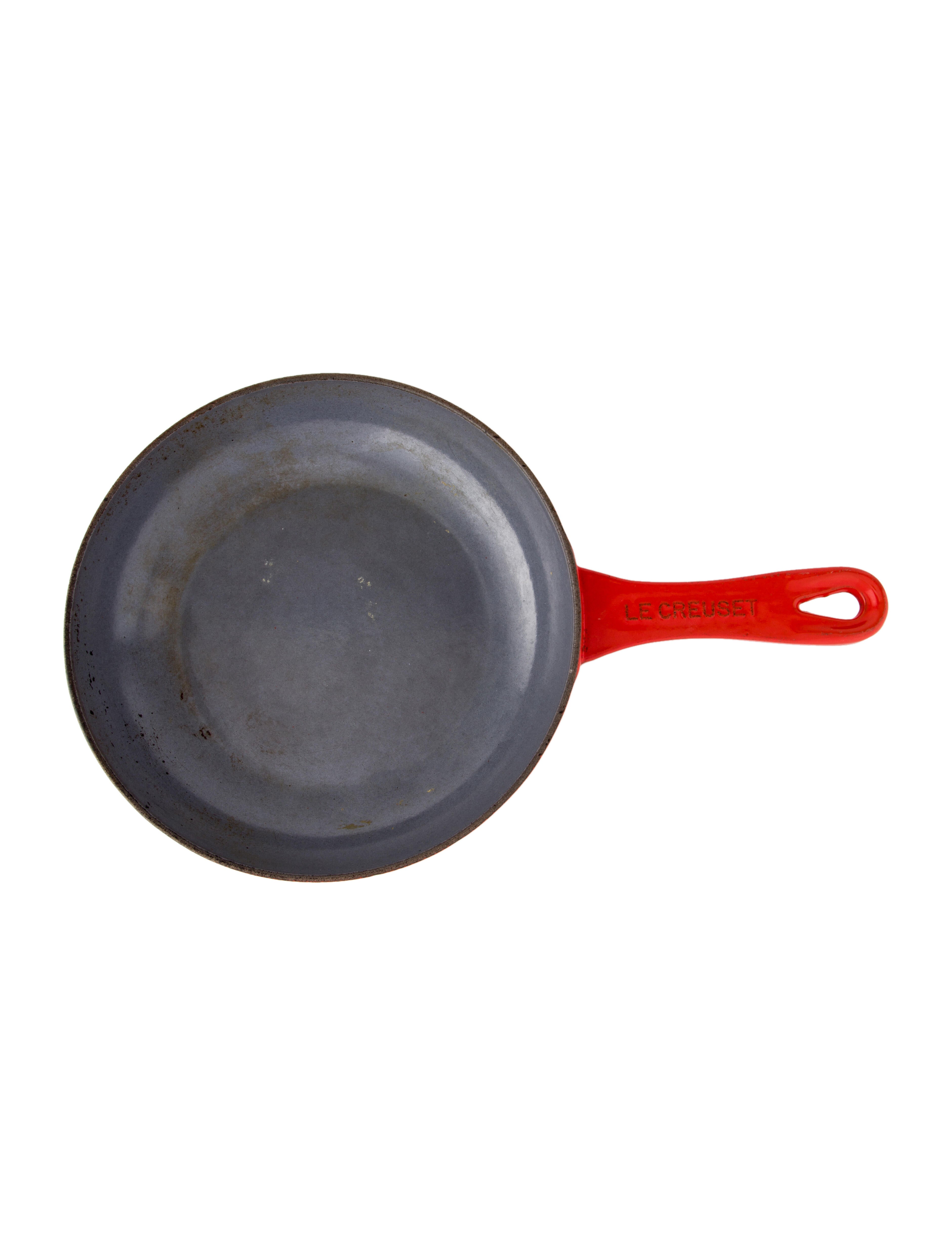 Le Creuset Cast Iron Shallow Frying Pan Red Kitchenware, Tabletop