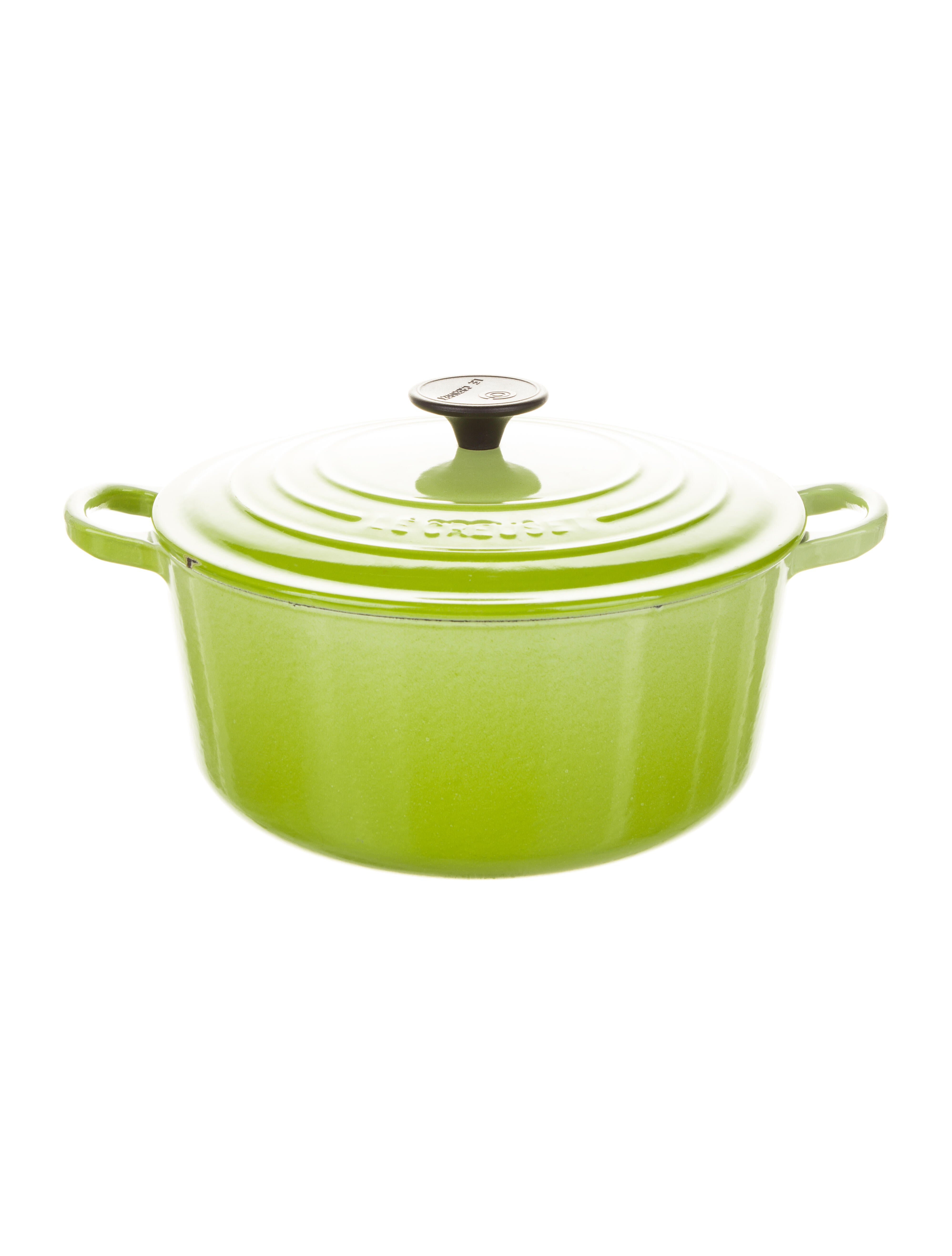 Le Creuset Cast Iron Round Dutch Oven Green Kitchenware, Tabletop
