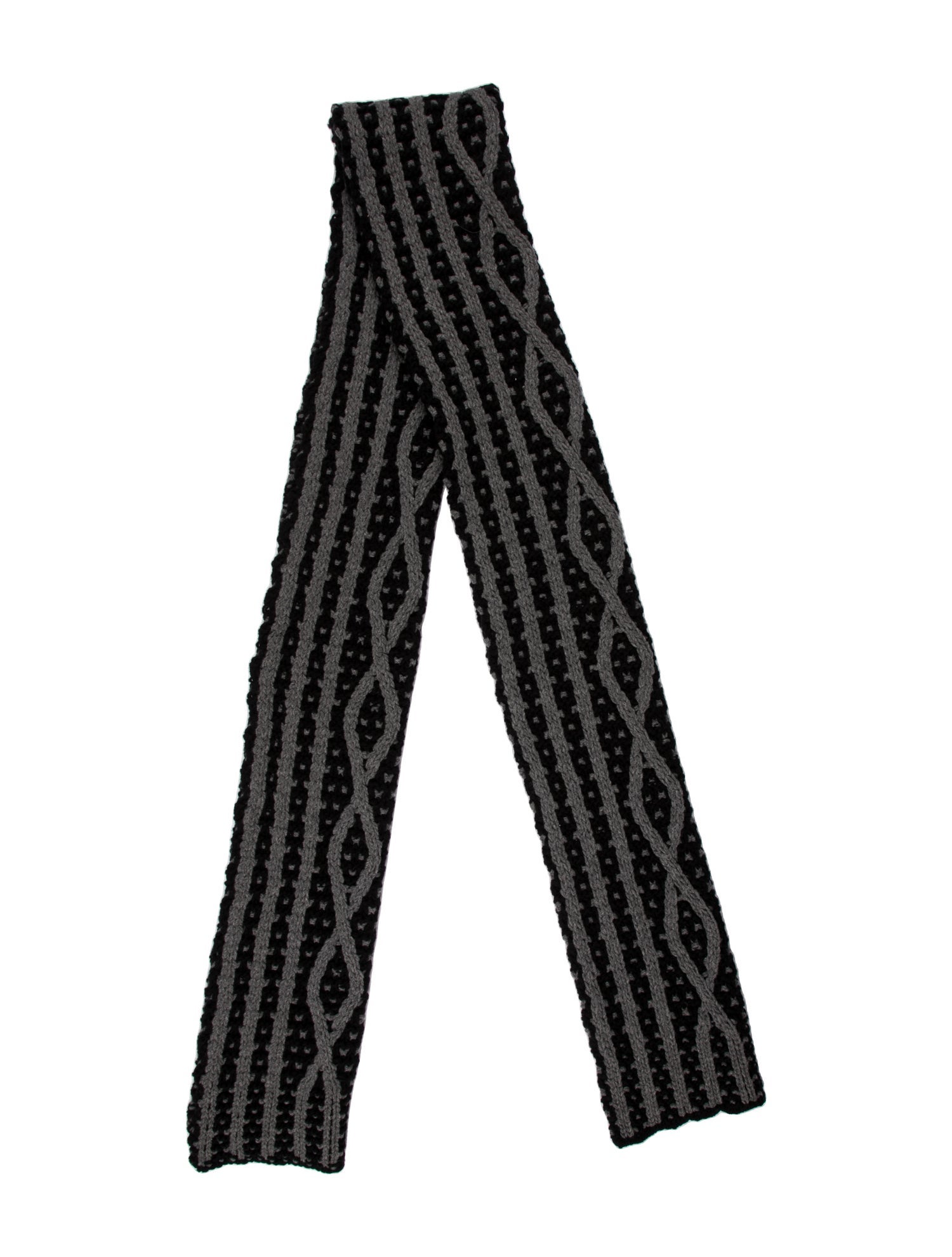 Les Hommes Wool Striped Scarf