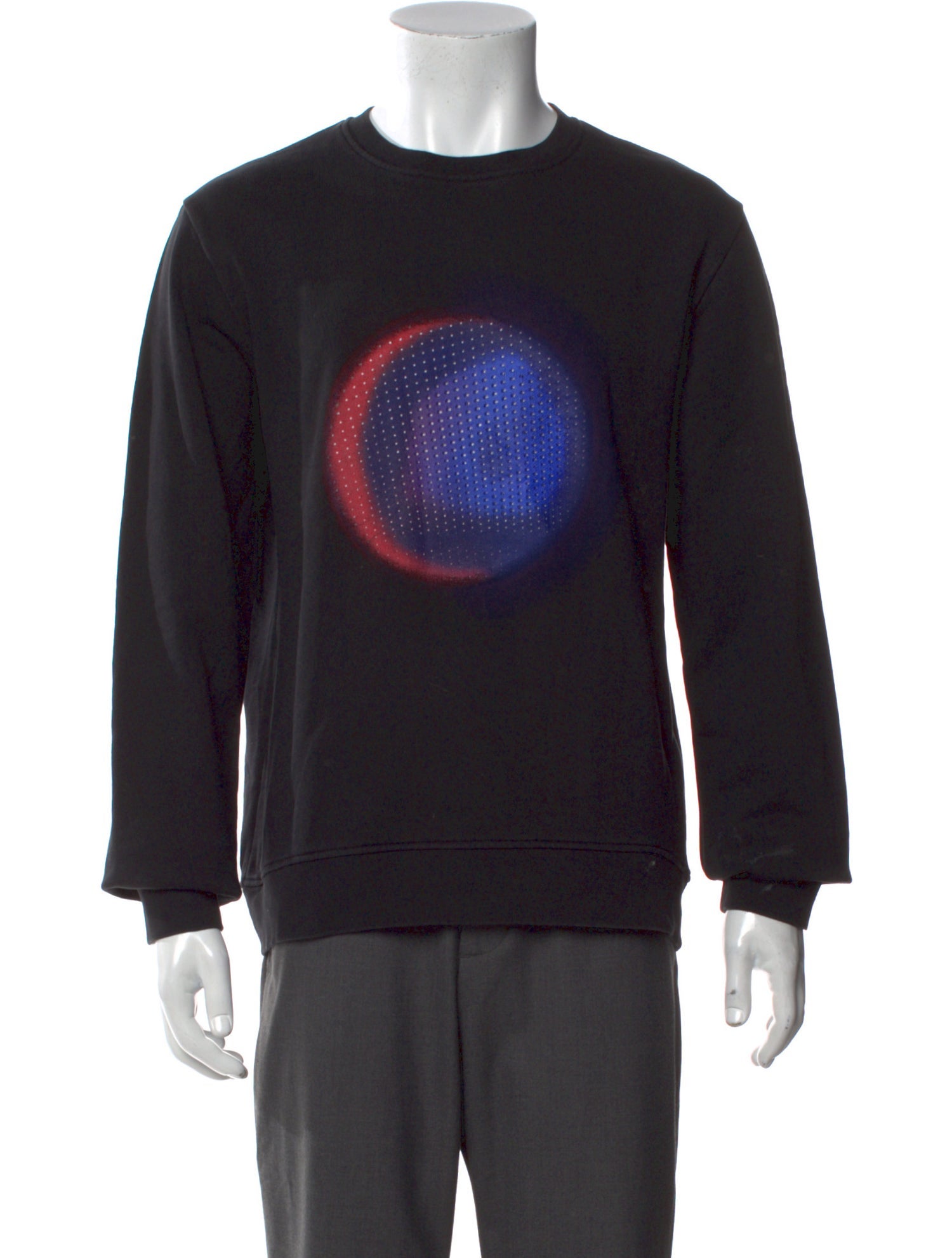 Les Hommes Graphic Print Crew Neck Pullover