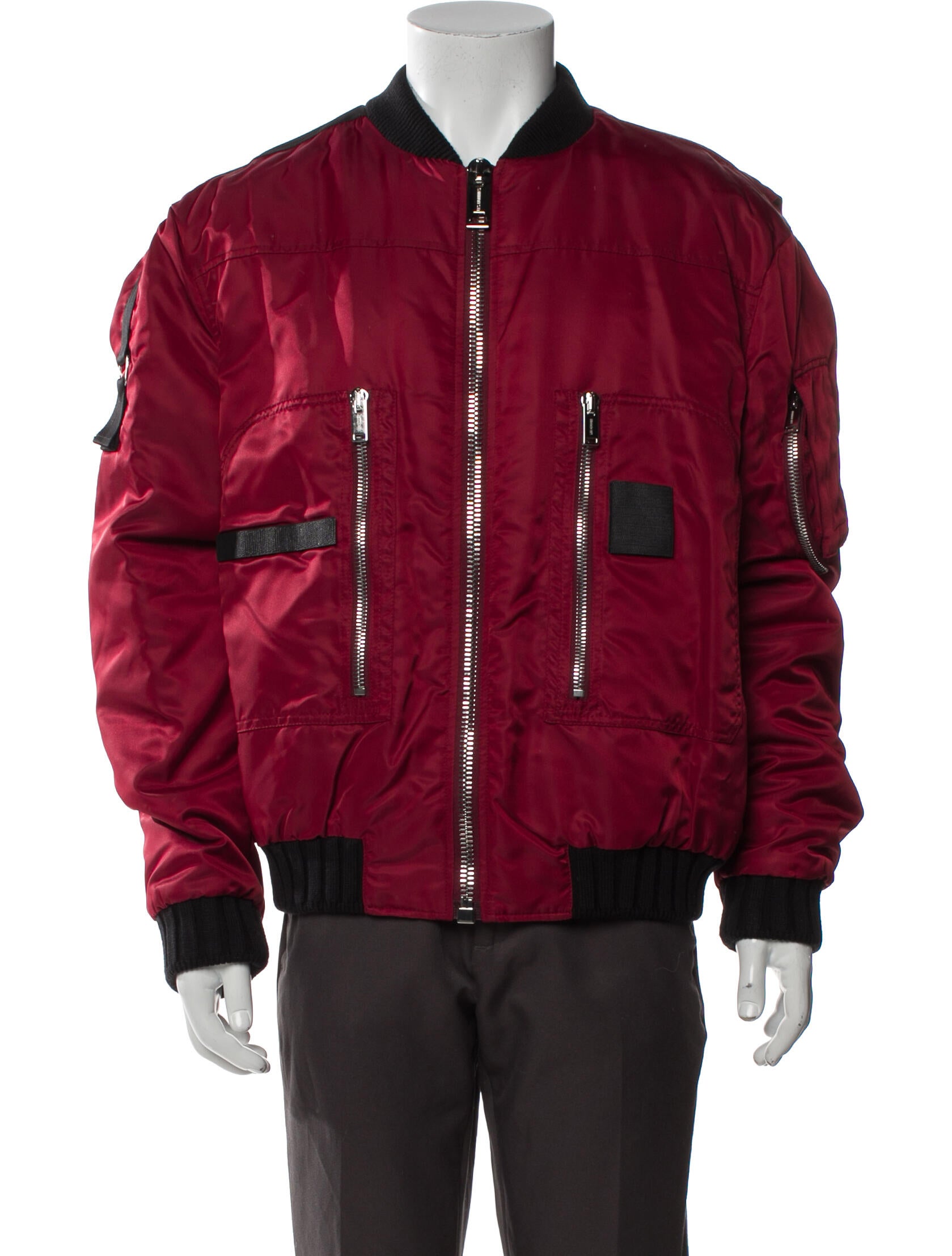 Les Hommes Colorblock Pattern Bomber Jacket