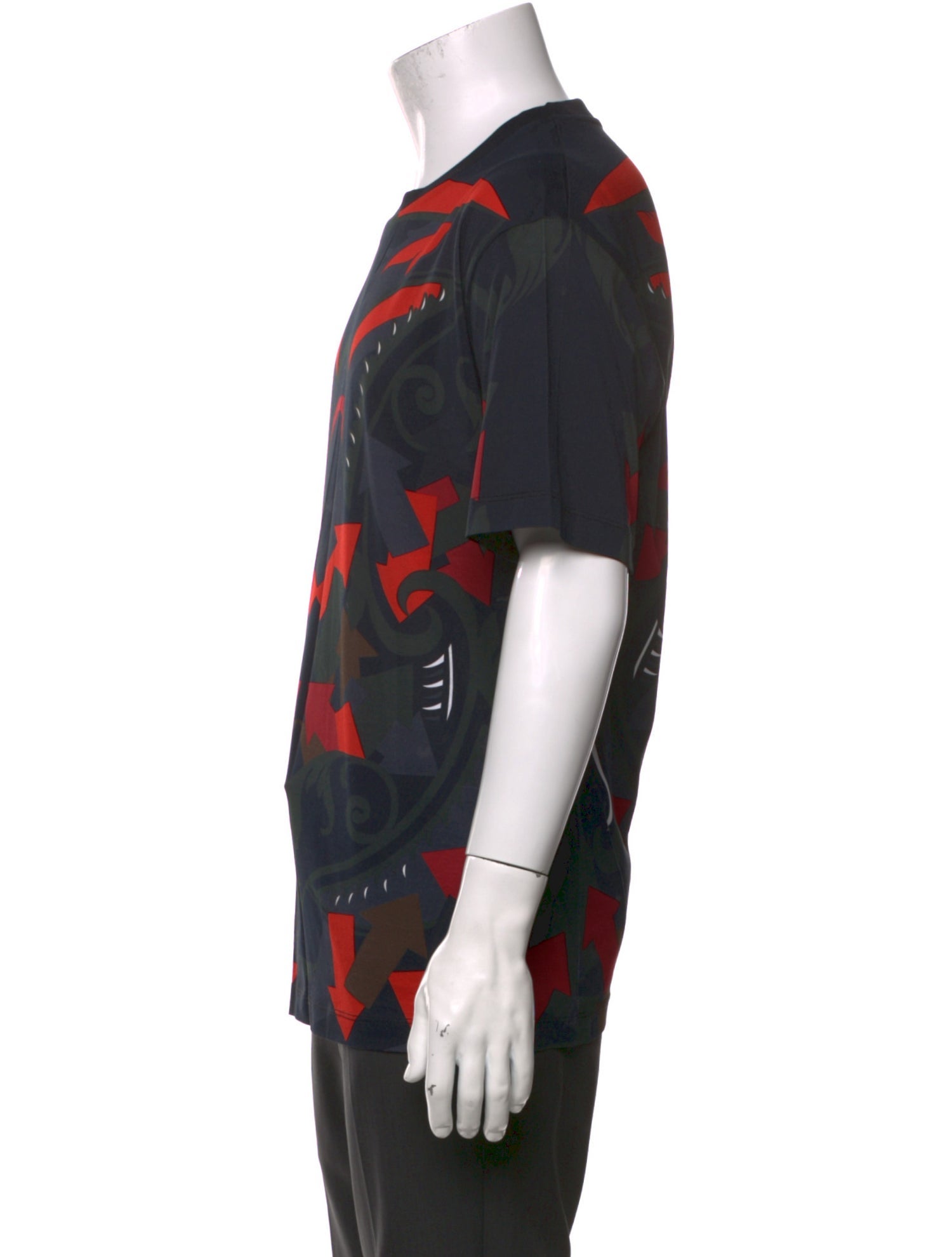 Les Hommes Printed Crew Neck T-Shirt