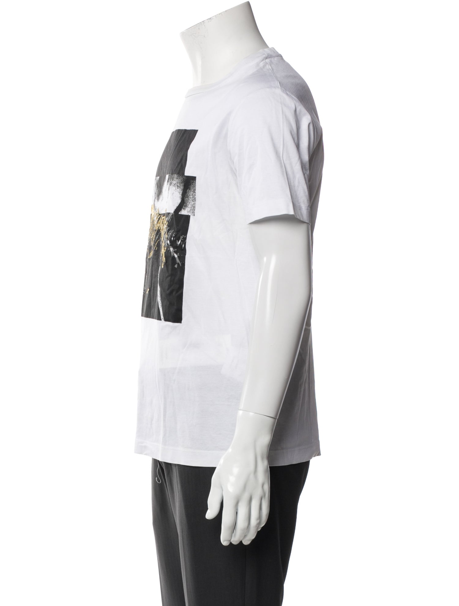 Les Hommes Graphic Print Crew Neck T-Shirt