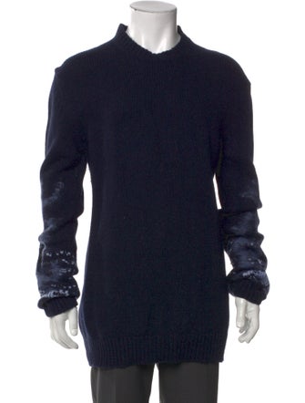 Les Hommes Merino Wool Crew Neck Pullover