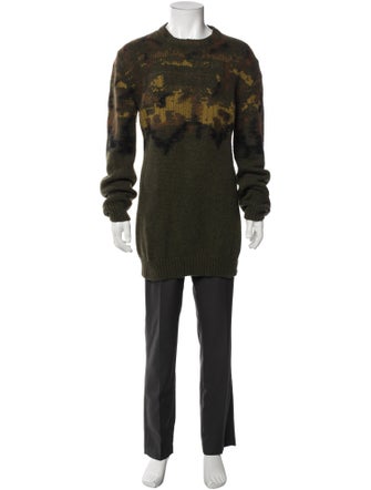 Les Hommes Merino Wool Crew Neck Pullover