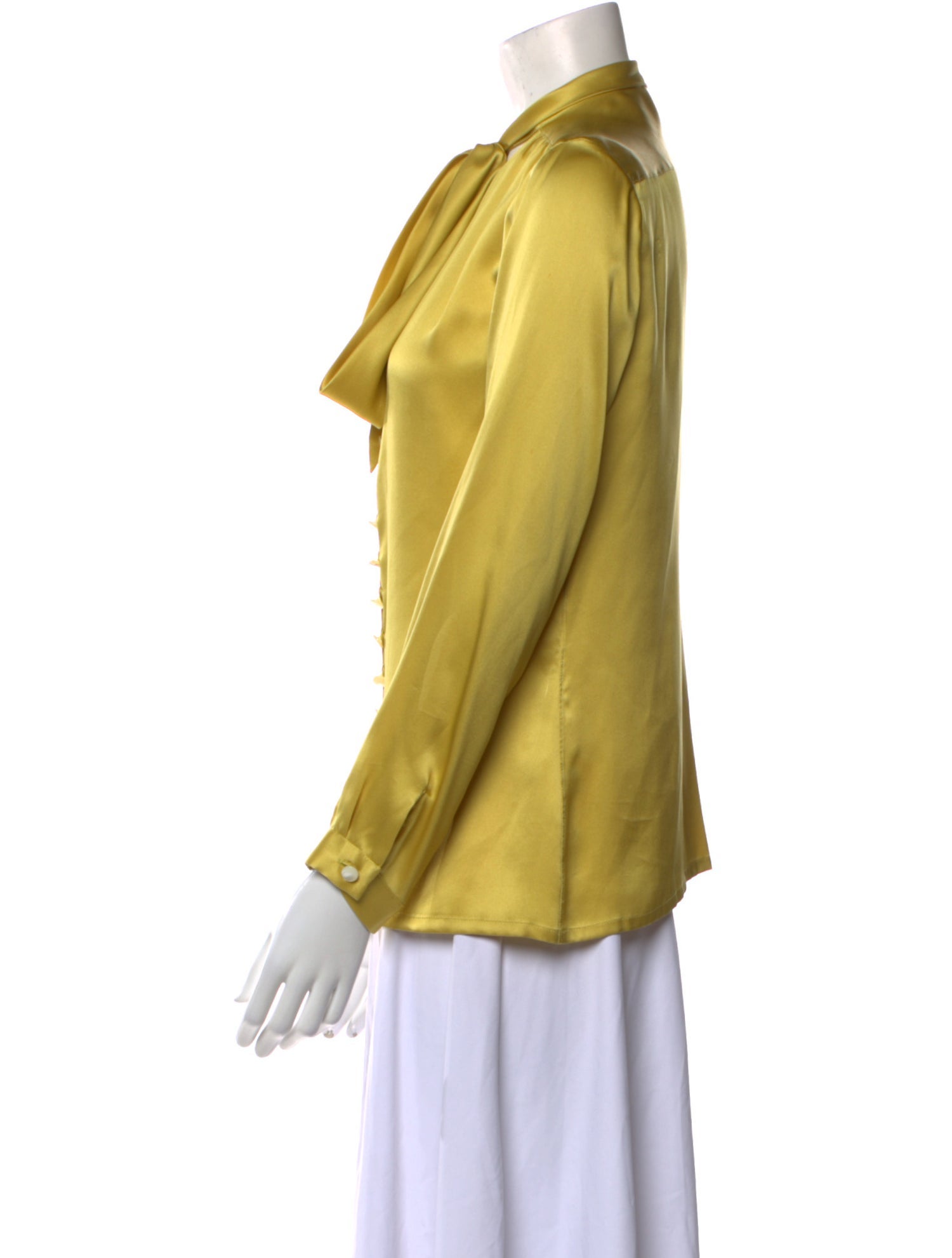 Loulou De La Falaise Silk Mock Neck Blouse