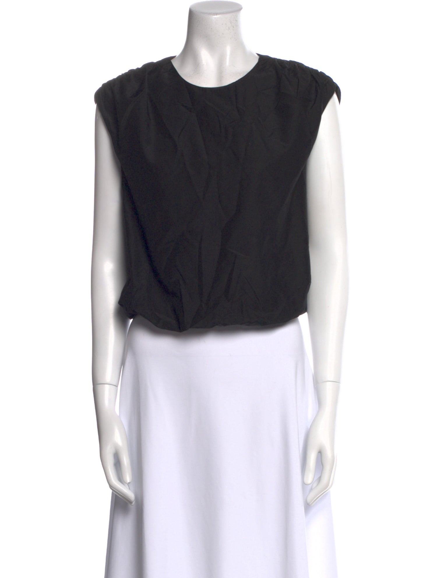 Loulou De La Falaise Crew Neck Sleeveless Crop Top