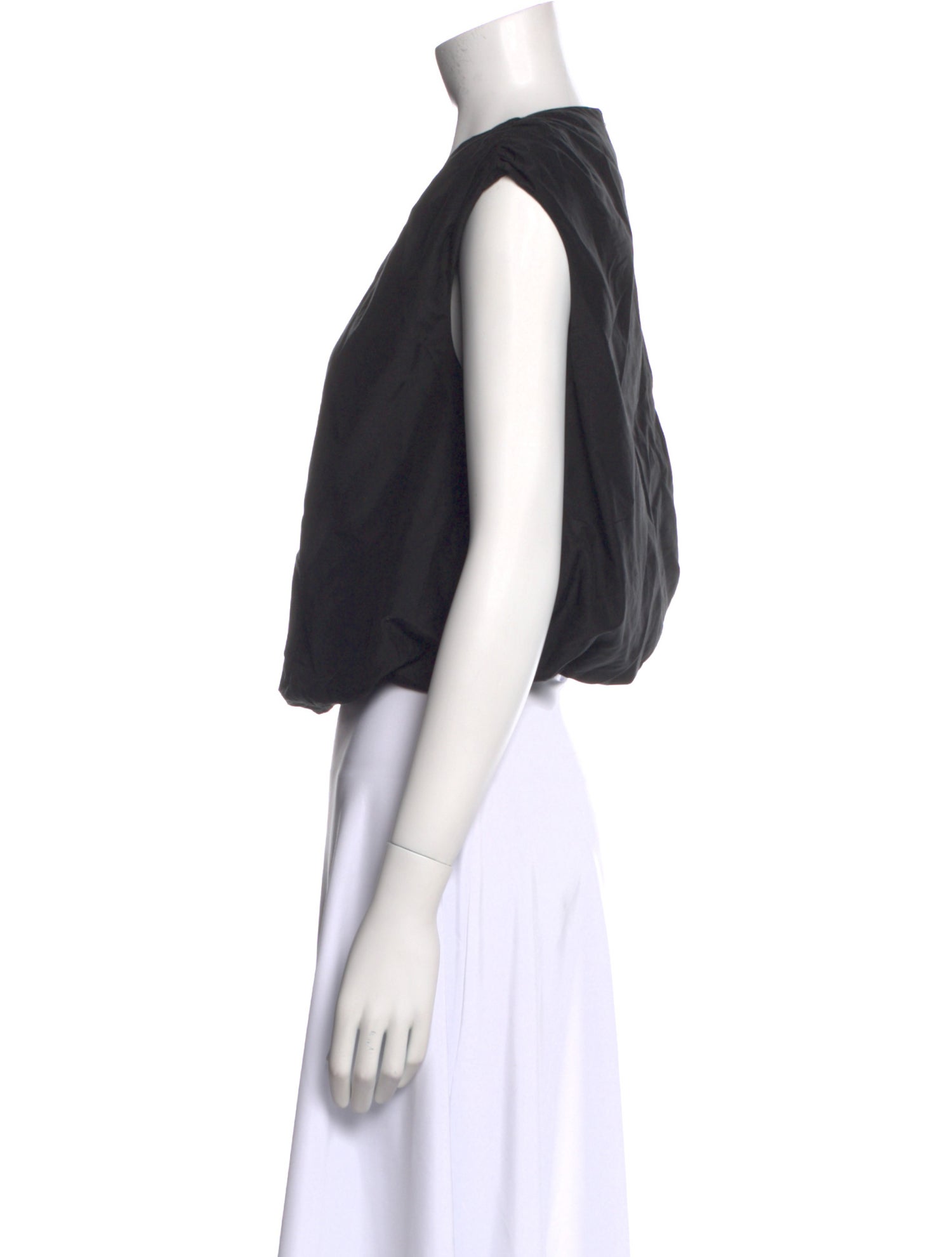 Loulou De La Falaise Crew Neck Sleeveless Crop Top